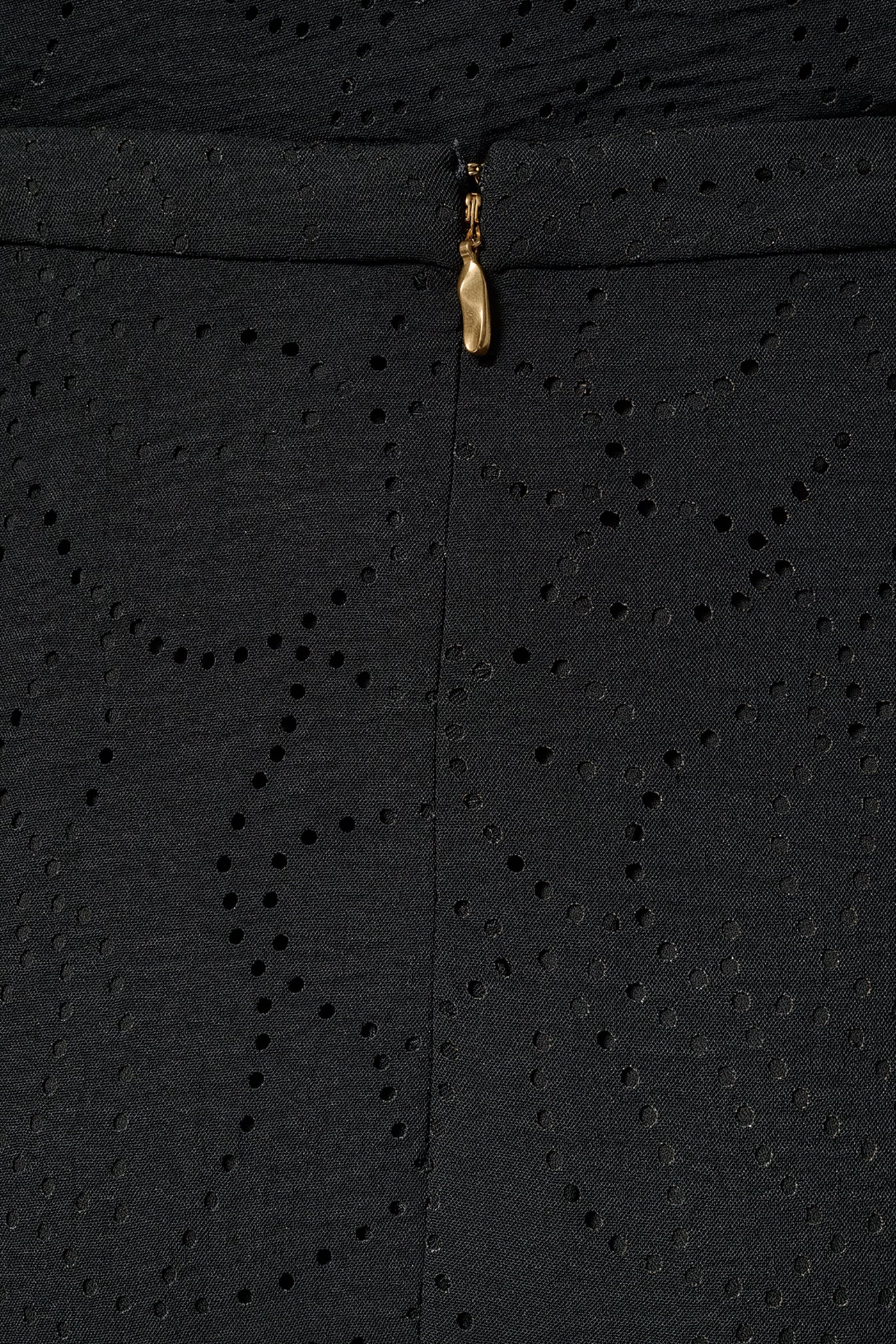 Black LASER CUT ASYMMETRIC MIDI SKIRT Donna Karan