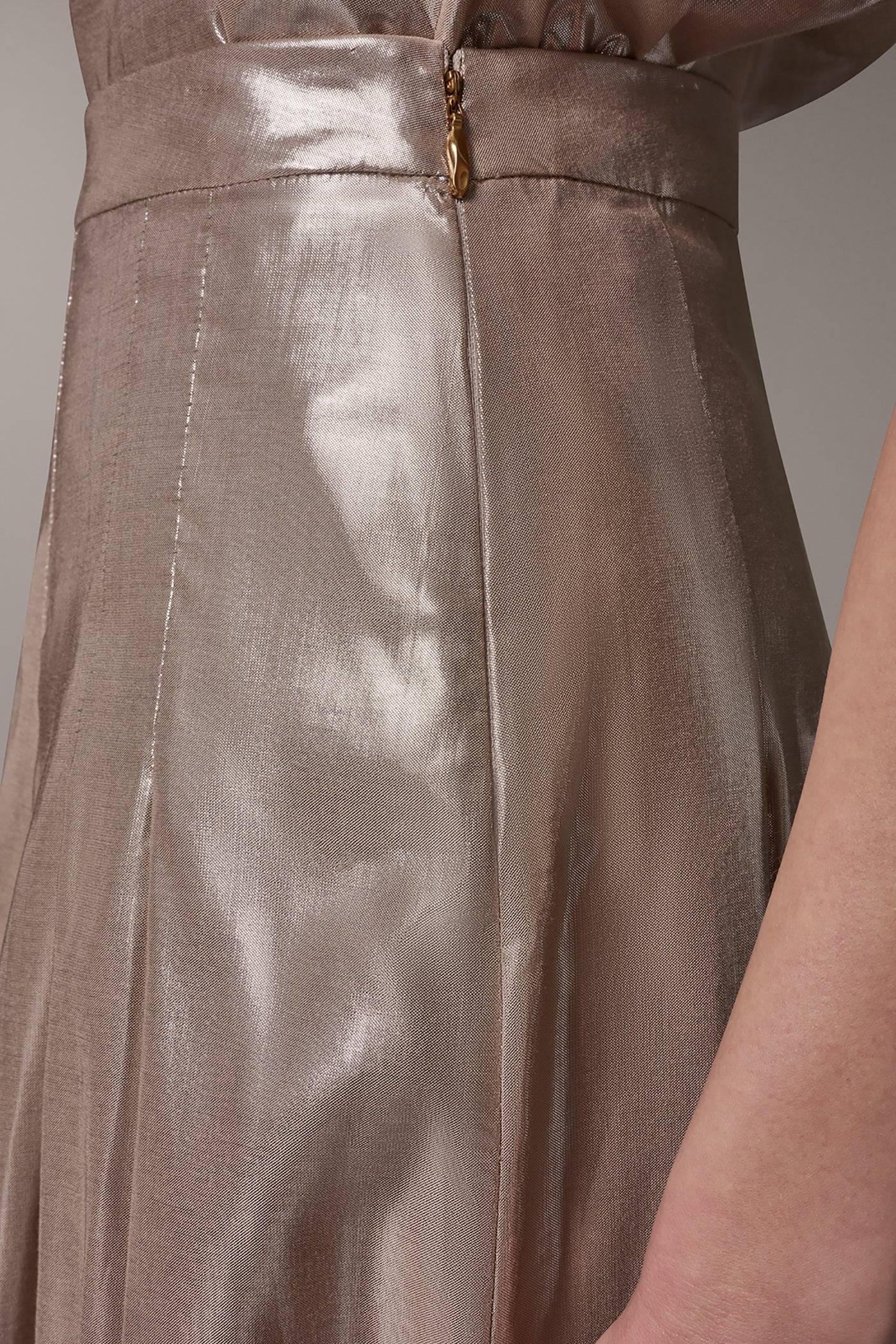 Snow Petal Multi METALLIC MIDI A-LINE SKIRT Donna Karan