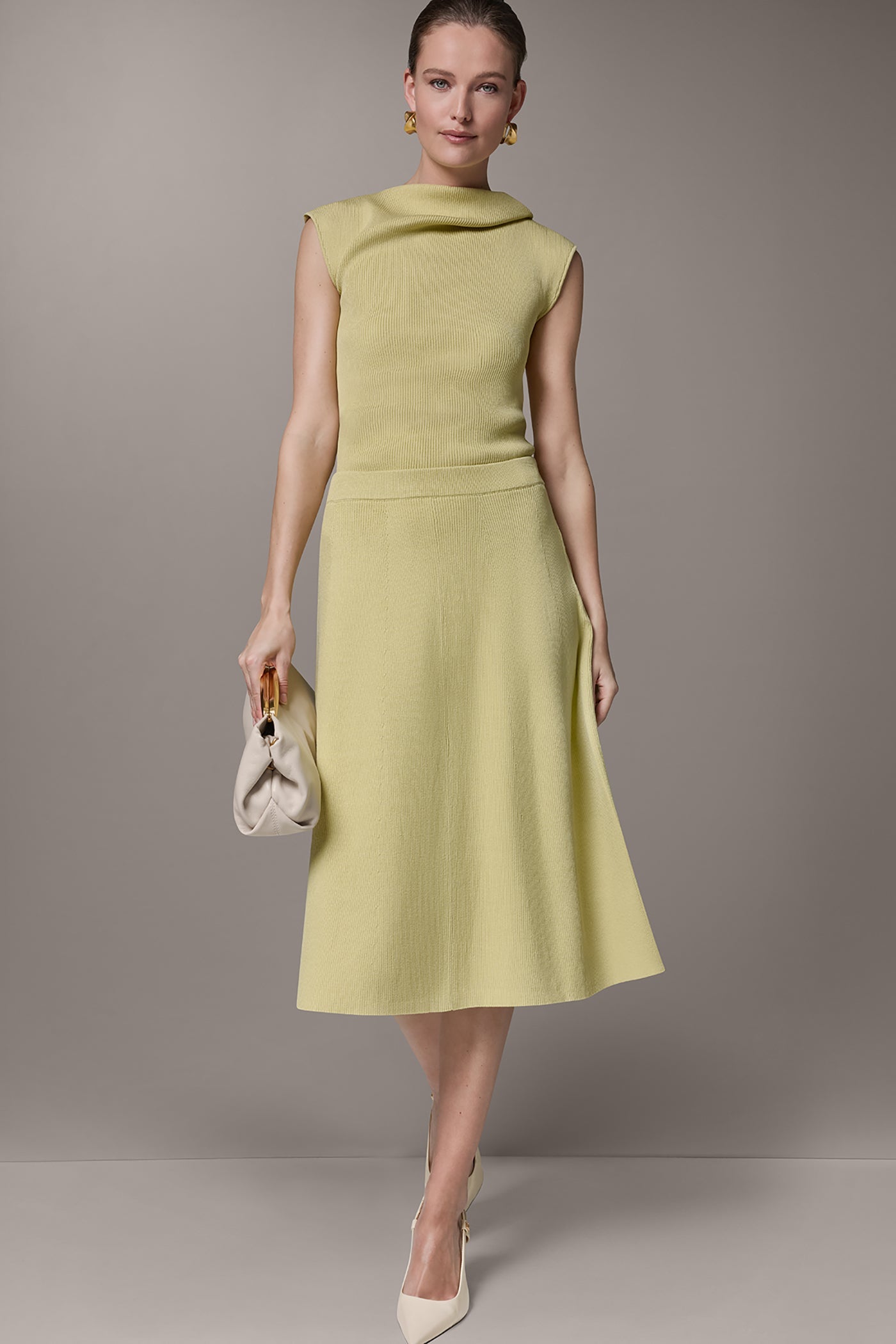Citrus MIDI SWEATER SKIRT Donna Karan