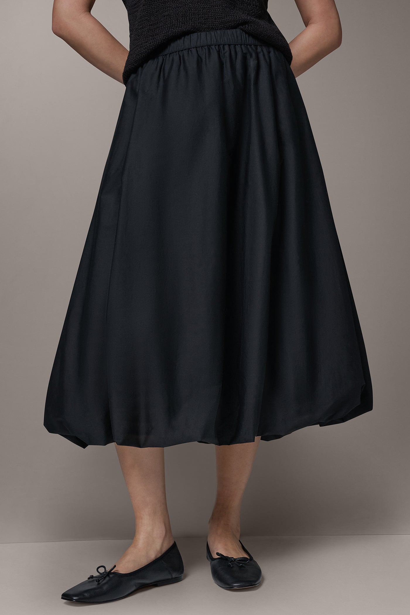 Black MIDI BUBBLE SKIRT Donna Karan