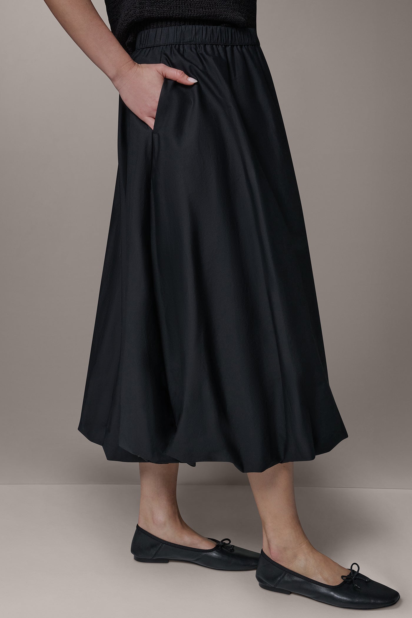 Black MIDI BUBBLE SKIRT Donna Karan