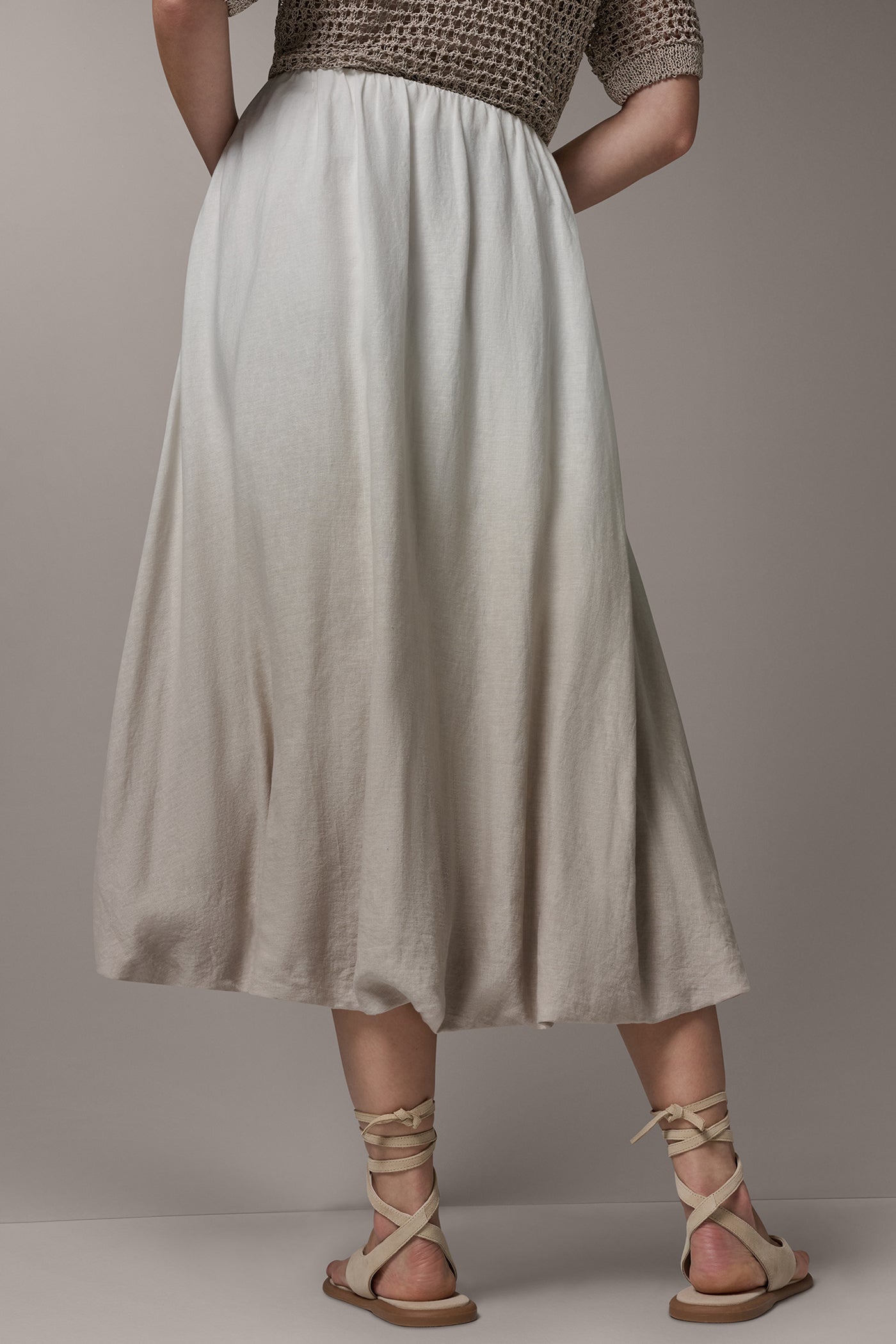 Sandstone Dip Dye DIP DYE MIDI BUBBLE SKIRT Donna Karan
