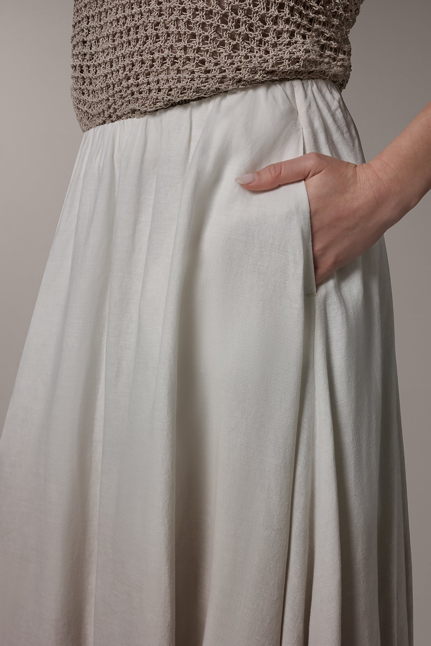 Sandstone Dip Dye DIP DYE MIDI BUBBLE SKIRT Donna Karan