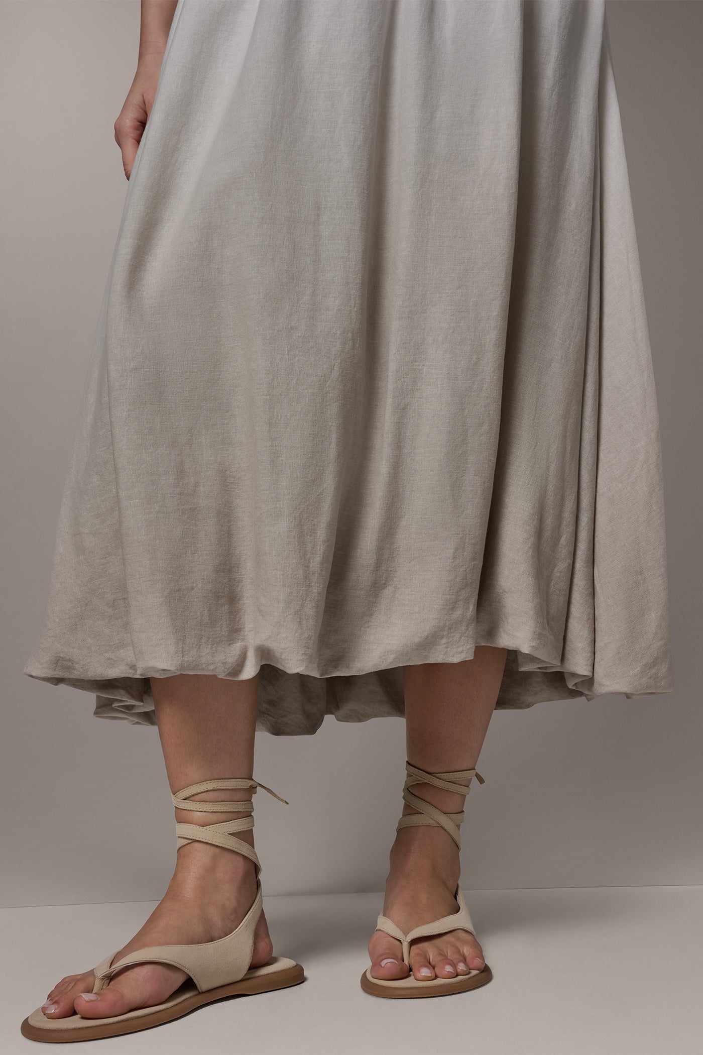 Sandstone Dip Dye DIP DYE MIDI BUBBLE SKIRT Donna Karan