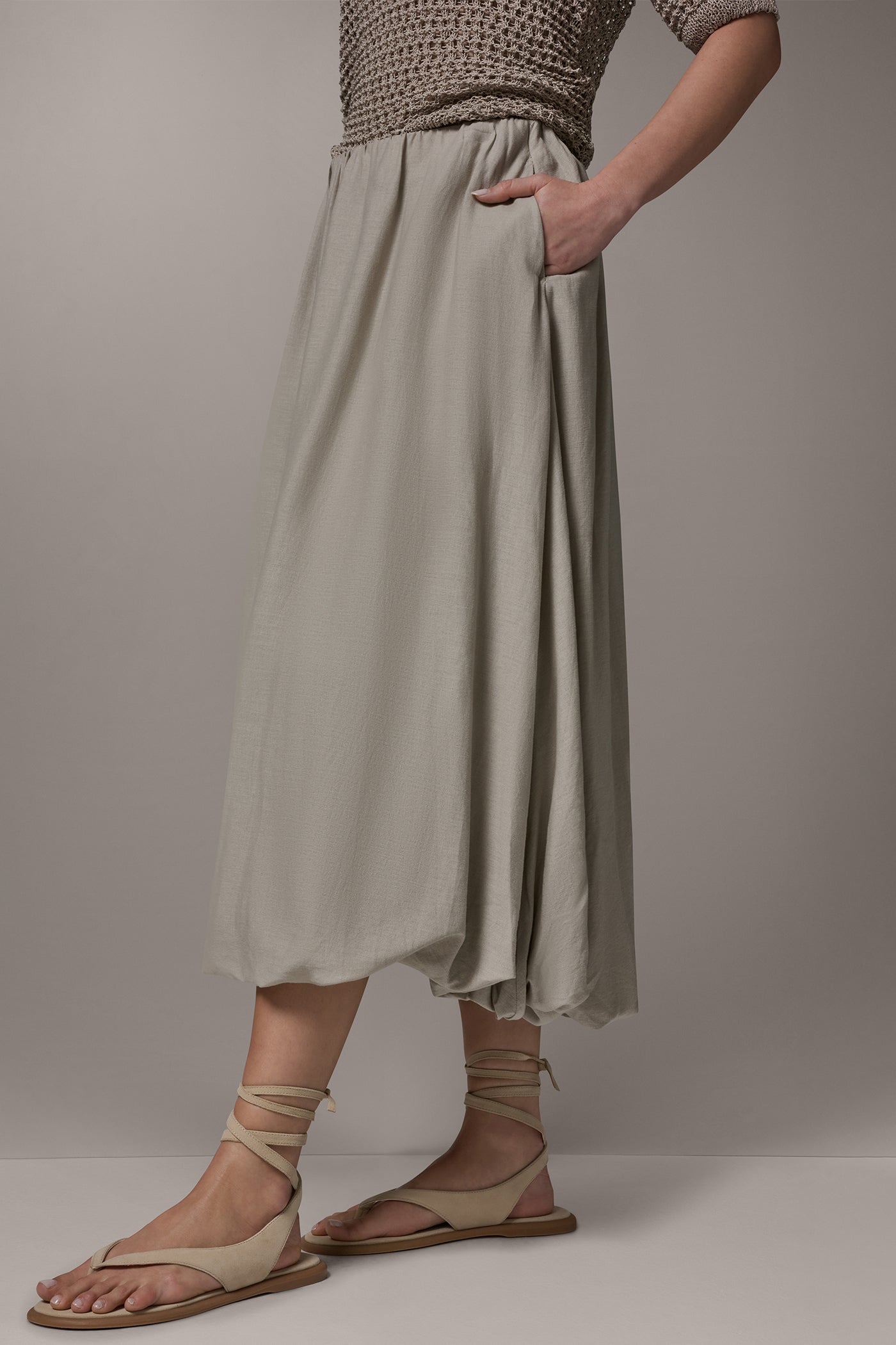 Tuscan Grey BUBBLE SKIRT Donna Karan
