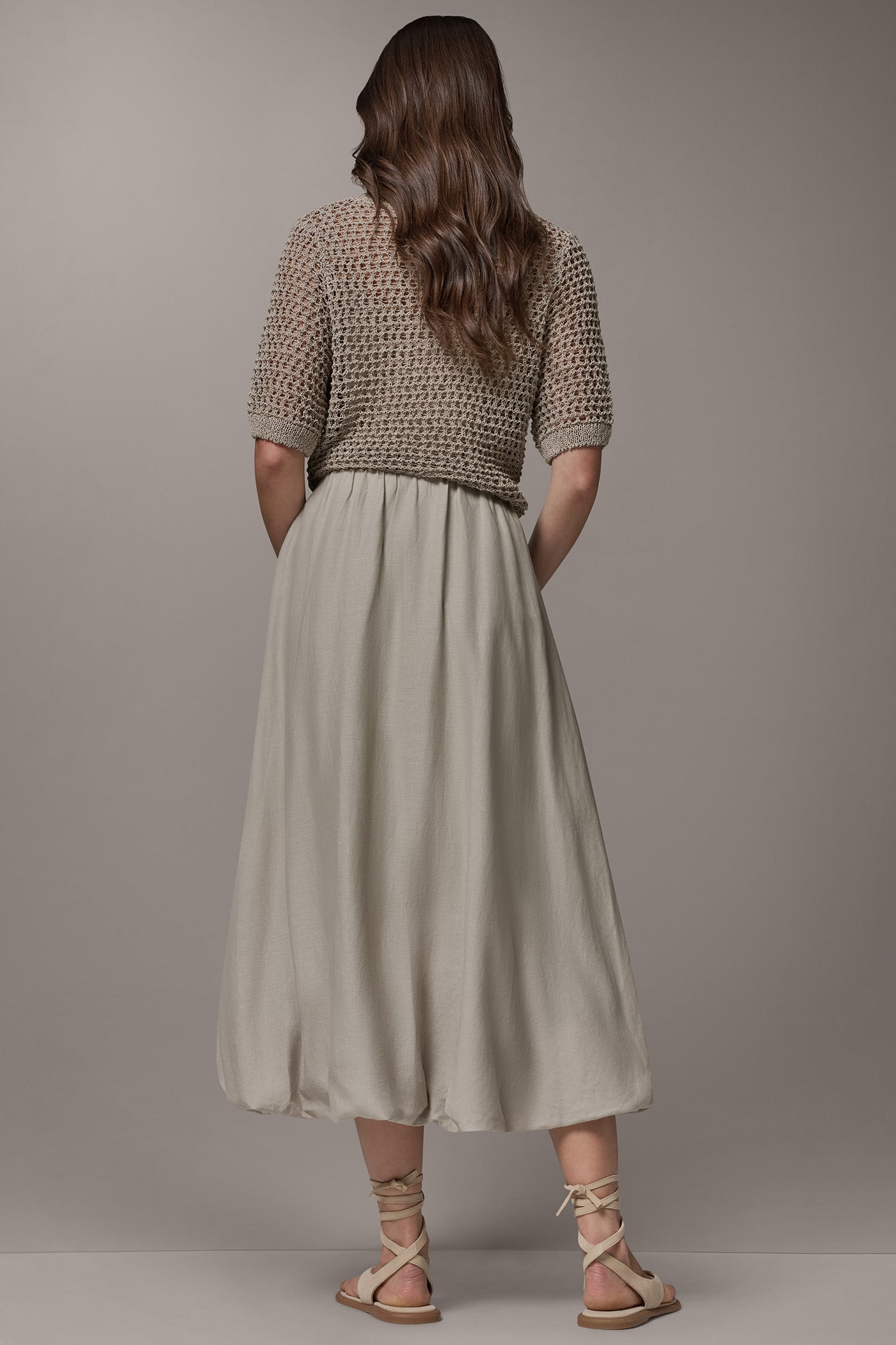 Tuscan Grey BUBBLE SKIRT Donna Karan