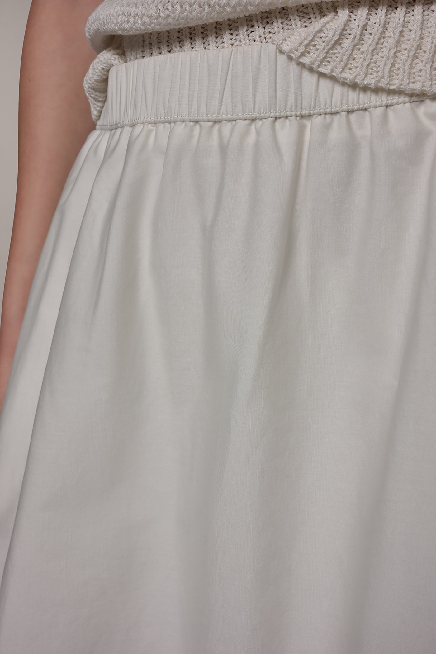 Cream MIDI BUBBLE SKIRT Donna Karan