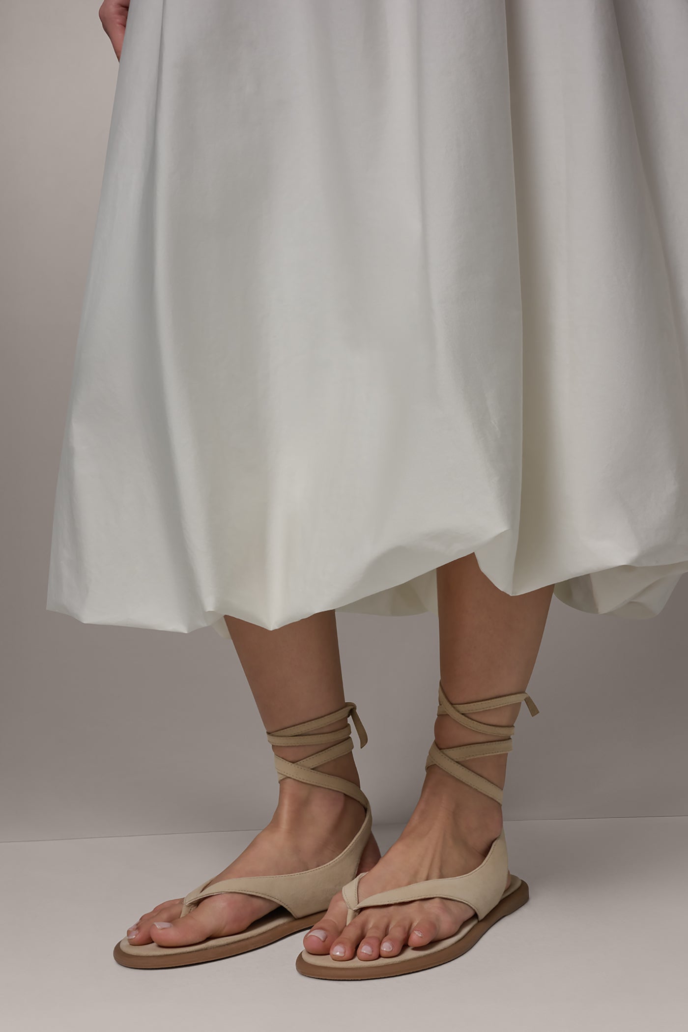 Cream MIDI BUBBLE SKIRT Donna Karan