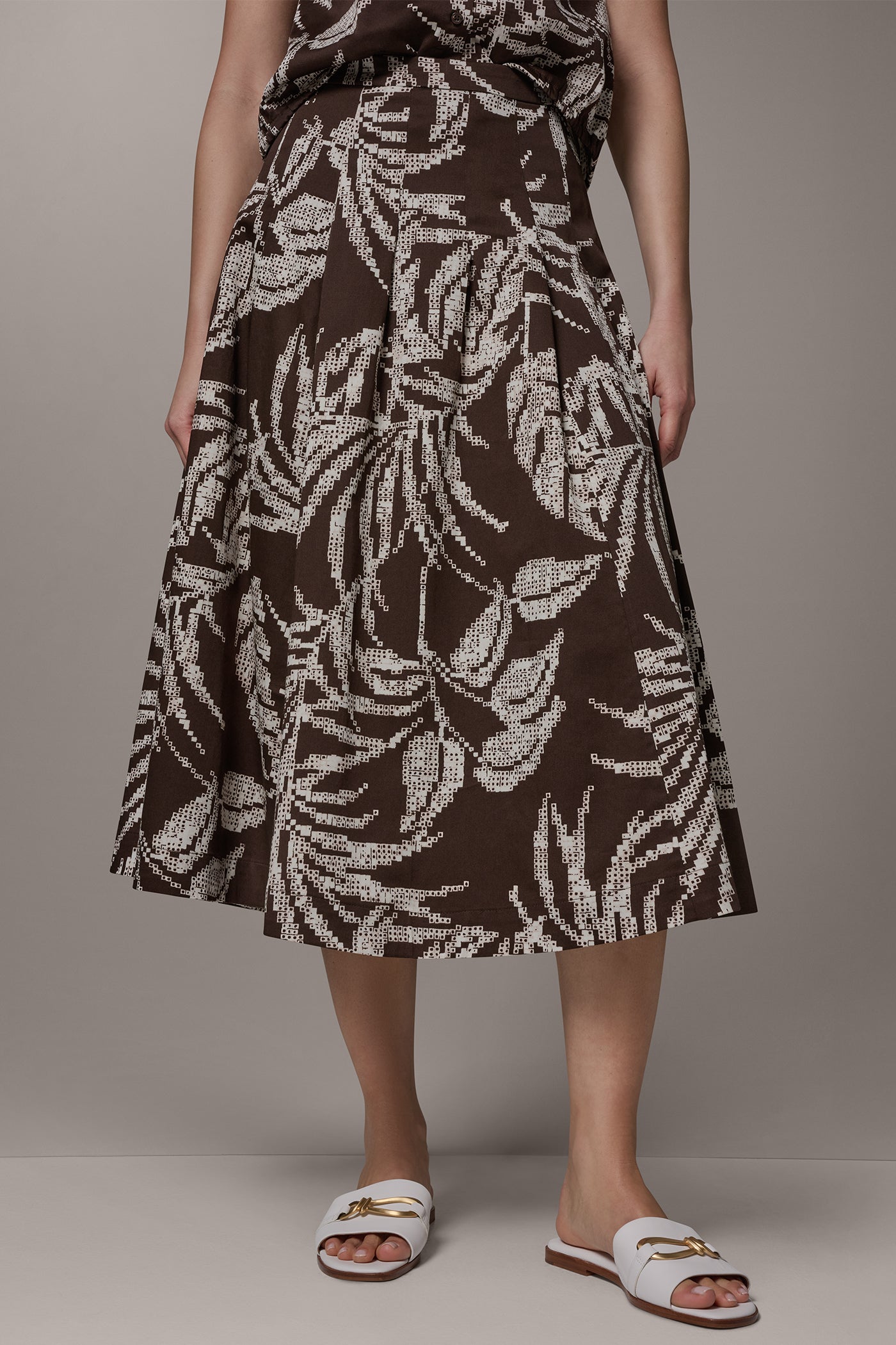 Canyon Multi PRINT MIDI A-LINE SKIRT Donna Karan