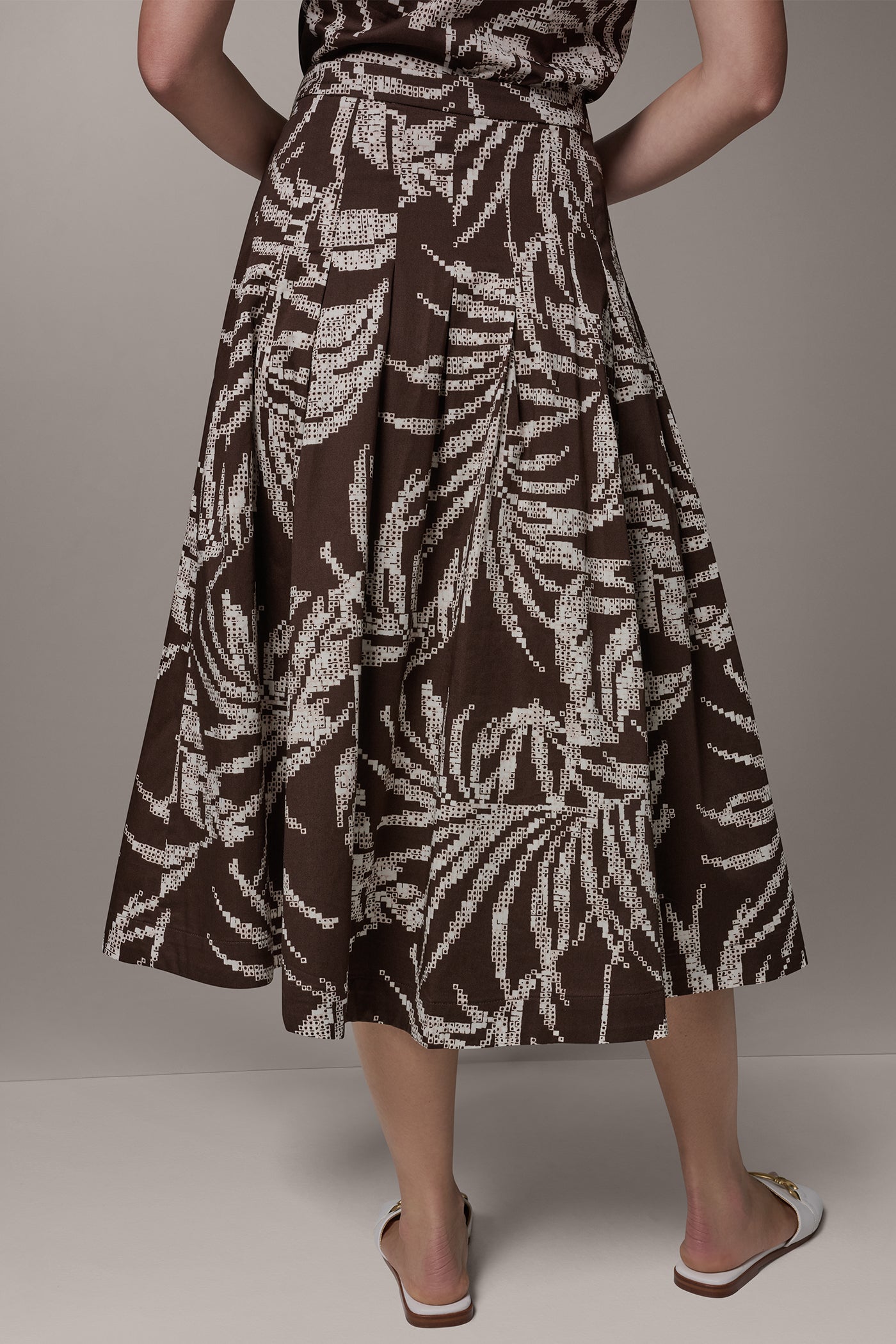 Canyon Multi PRINT MIDI A-LINE SKIRT Donna Karan