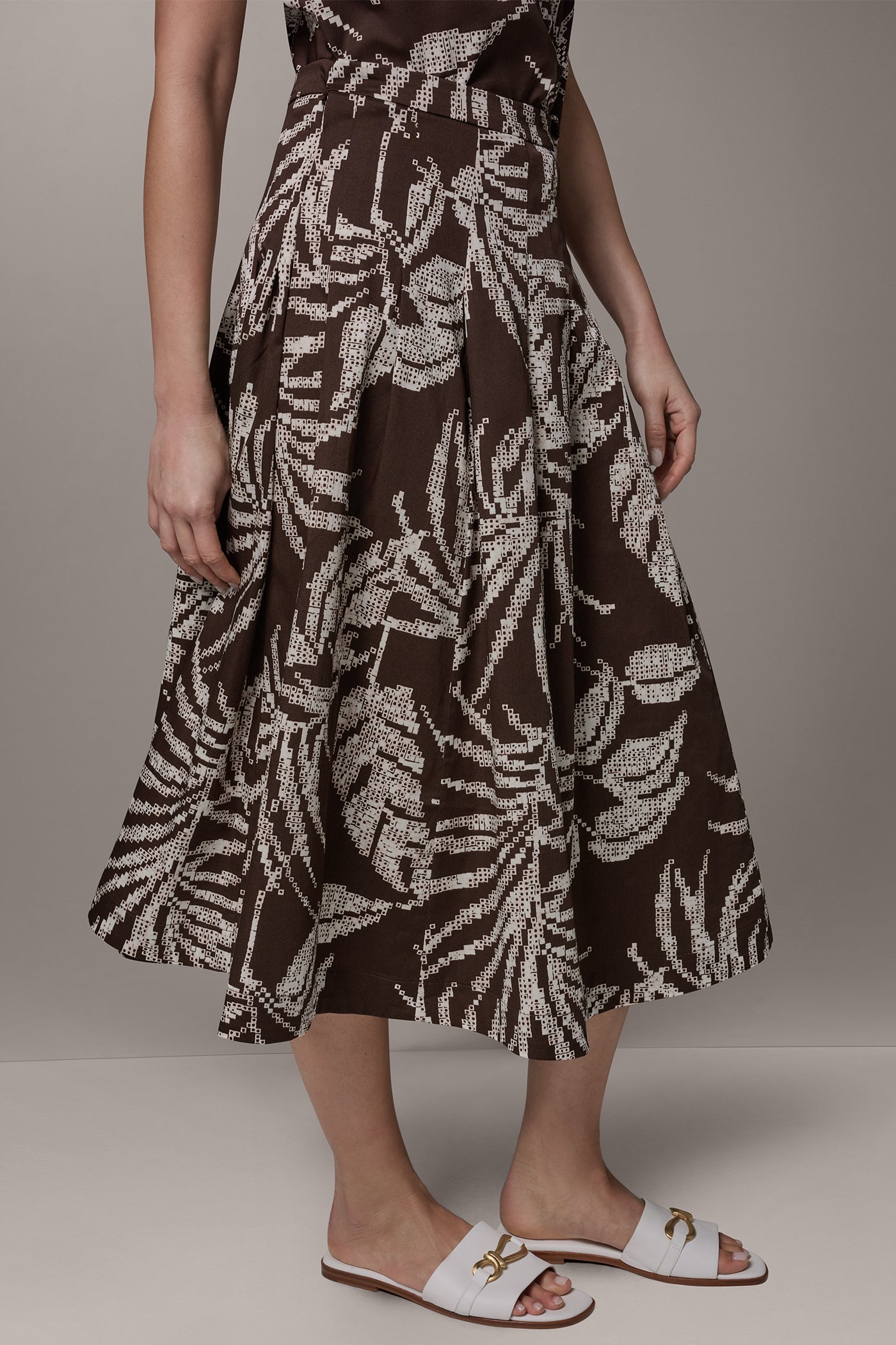 Canyon Multi PRINT MIDI A-LINE SKIRT Donna Karan
