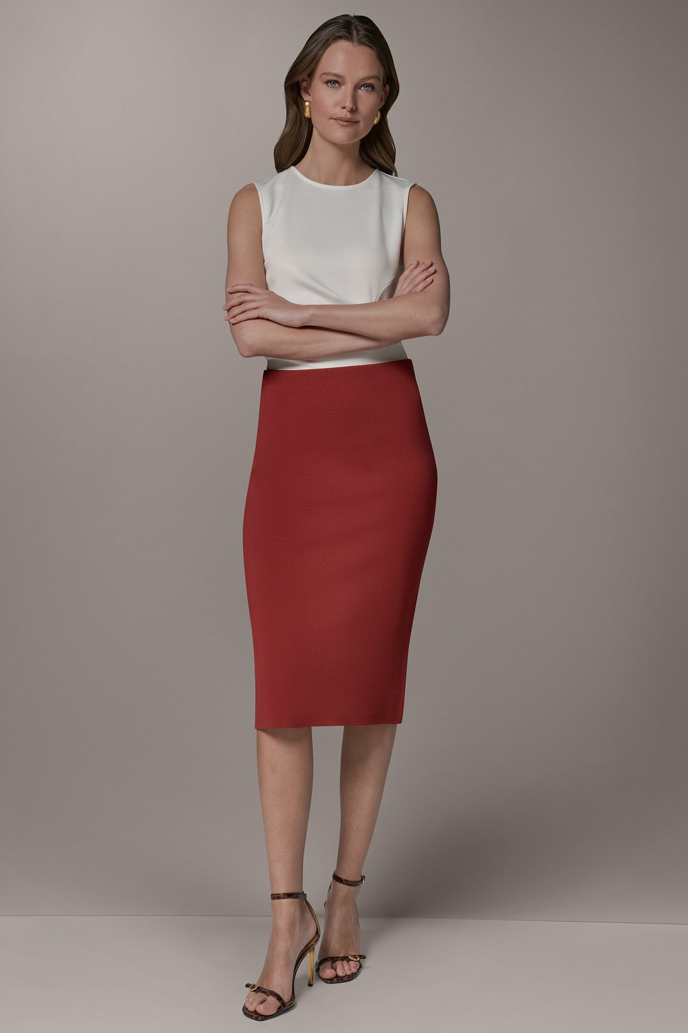 Sunbaked MIDI SWEATER SKIRT Donna Karan