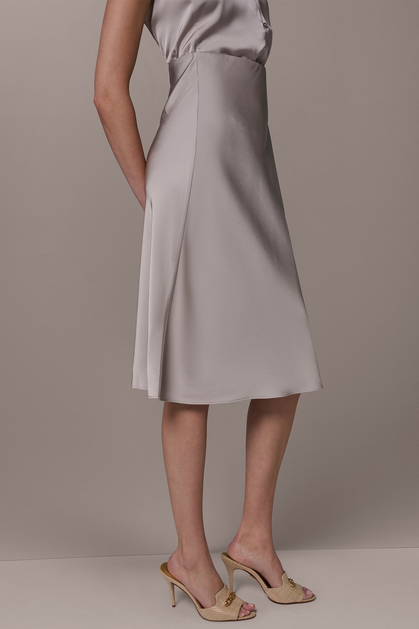 Turin SATIN BIAS SKIRT Donna Karan