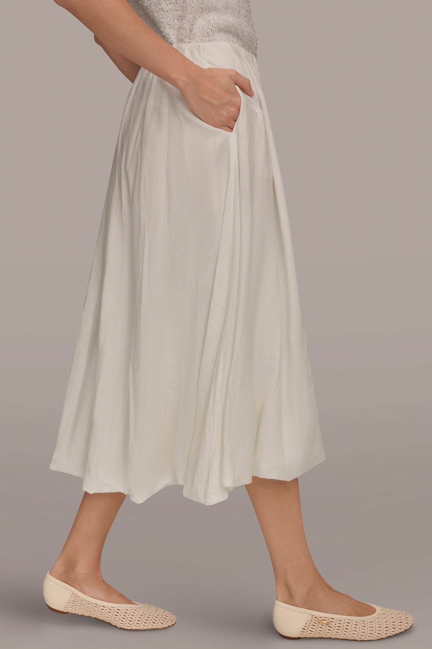 Cream BUBBLE SKIRT Donna Karan