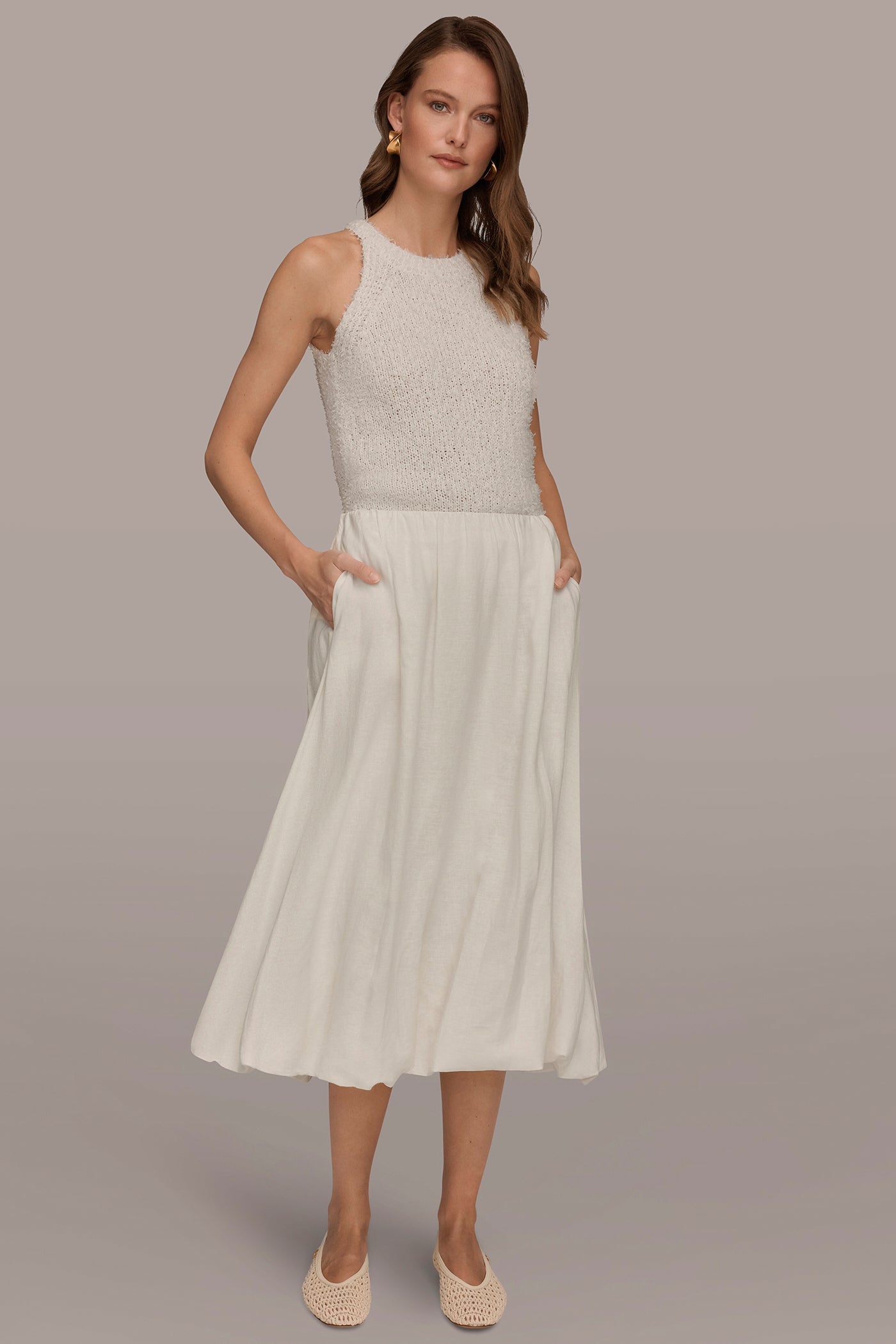 Cream BUBBLE SKIRT Donna Karan