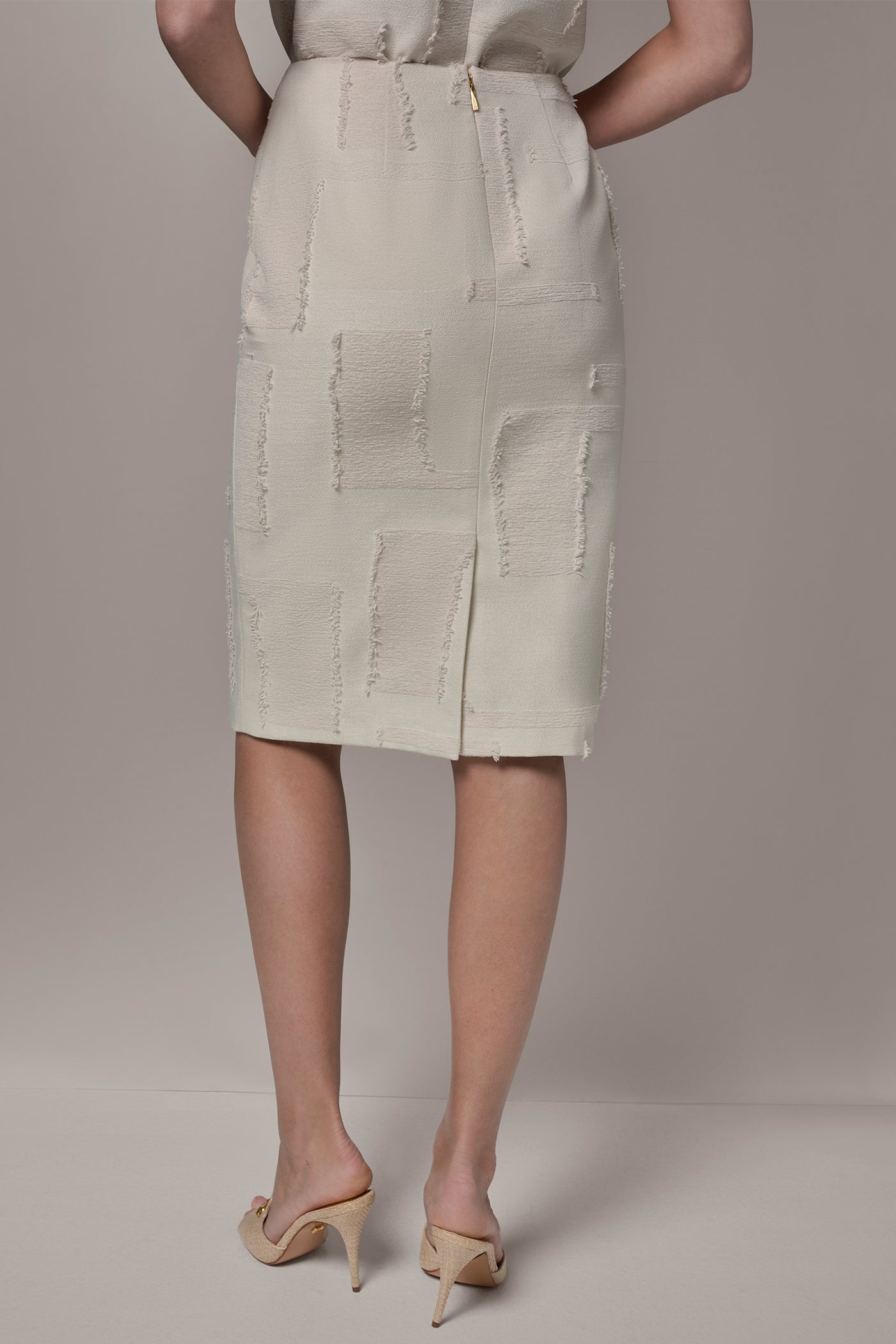 Natural JACQUARD MIDI SUIT PENCIL SKIRT Donna Karan