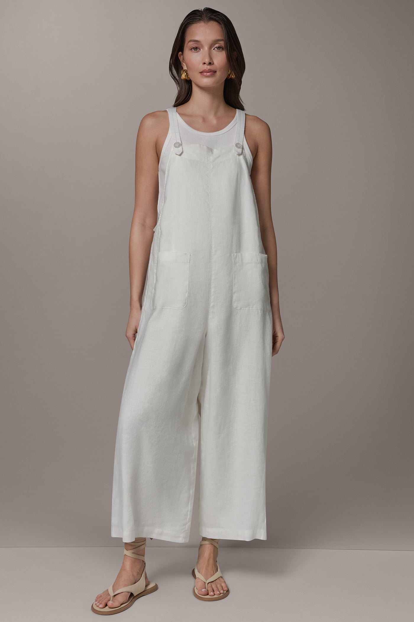 Cream SLEEVELESS CROPPED JUMPER Donna Karan