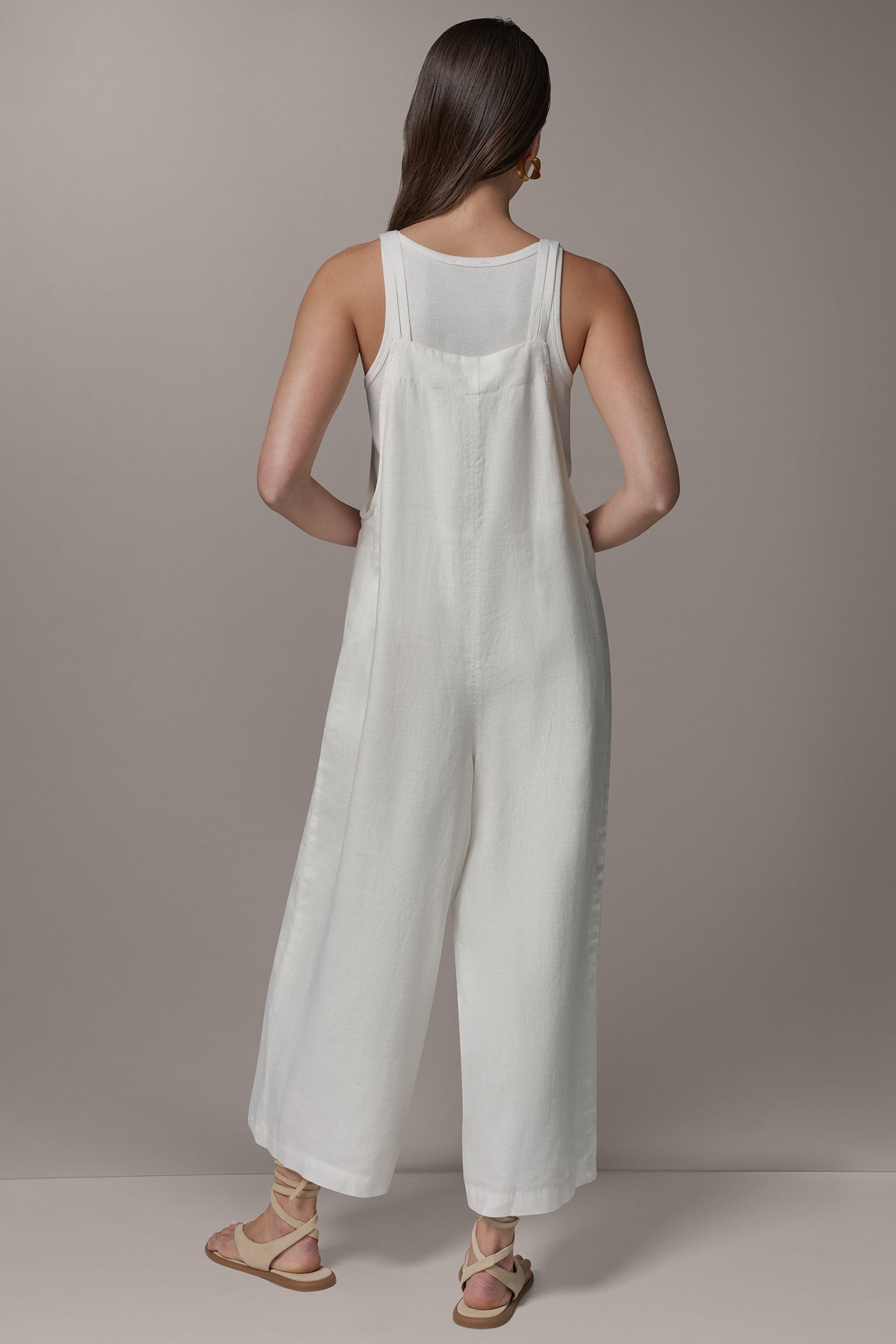 Cream SLEEVELESS CROPPED JUMPER Donna Karan