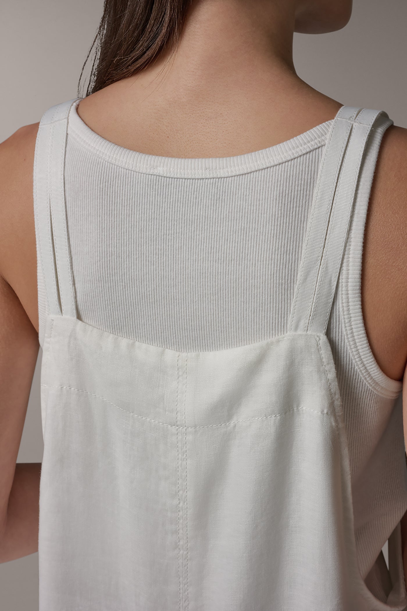 Cream SLEEVELESS CROPPED JUMPER Donna Karan