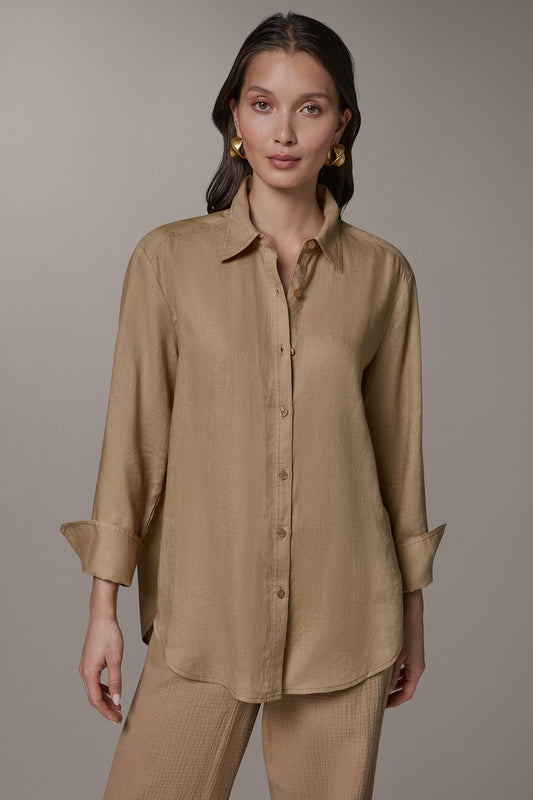 FAWN LONG SLEEVE SHIRT Donna Karan
