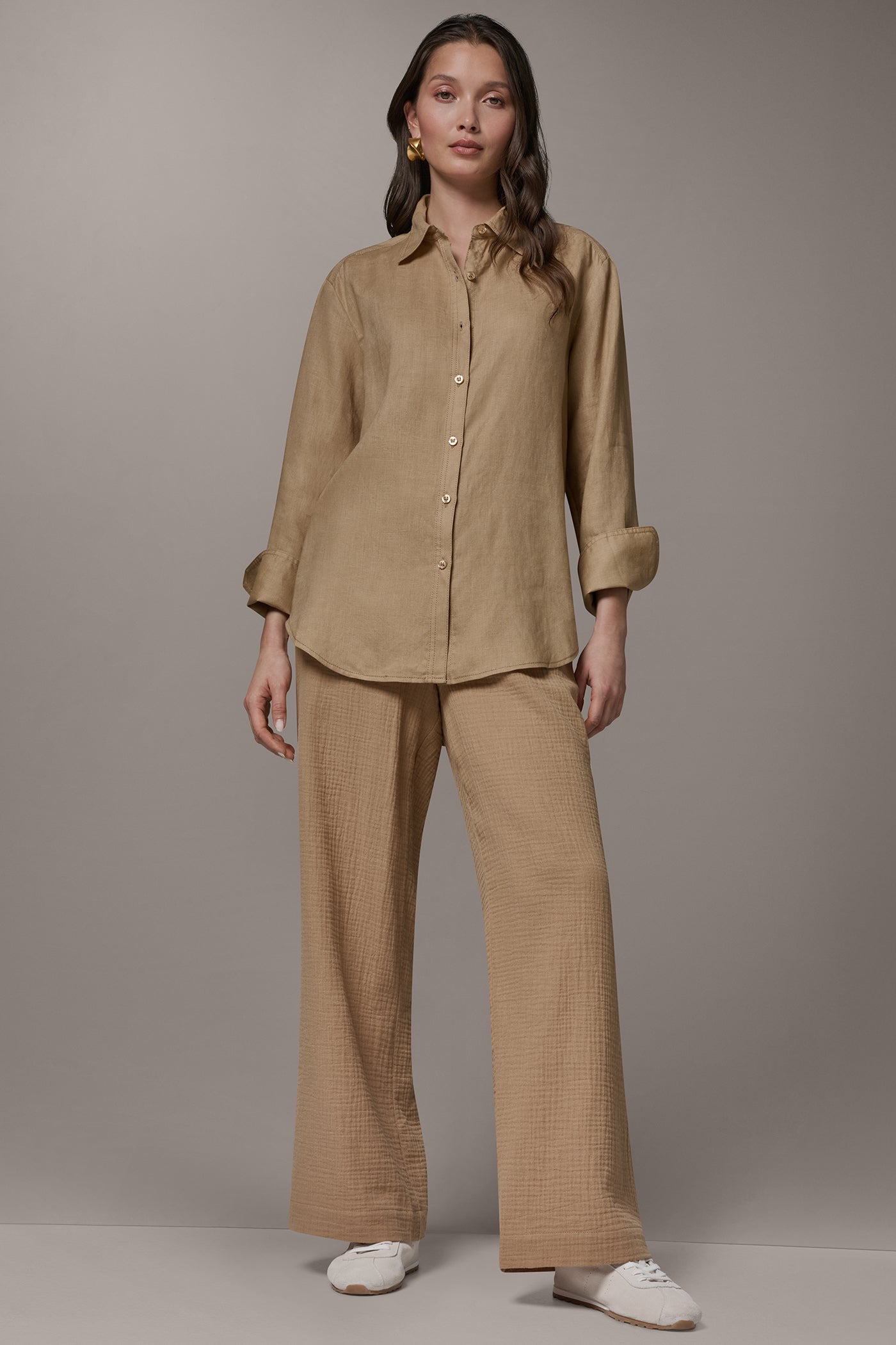 FAWN LONG SLEEVE SHIRT Donna Karan