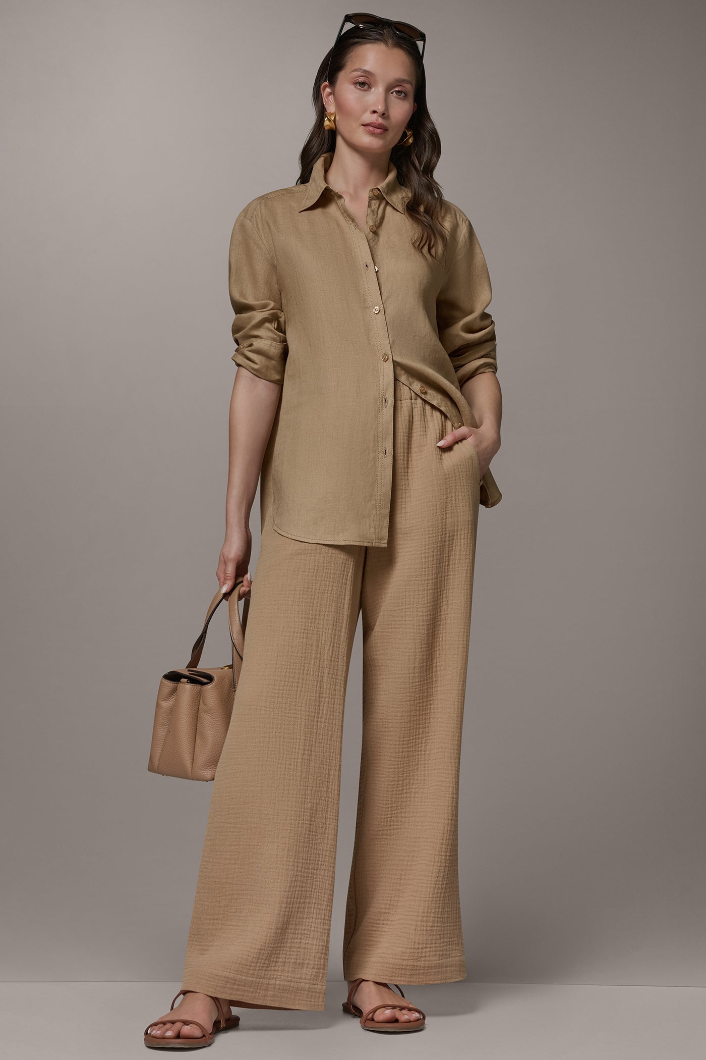 FAWN LONG SLEEVE SHIRT Donna Karan