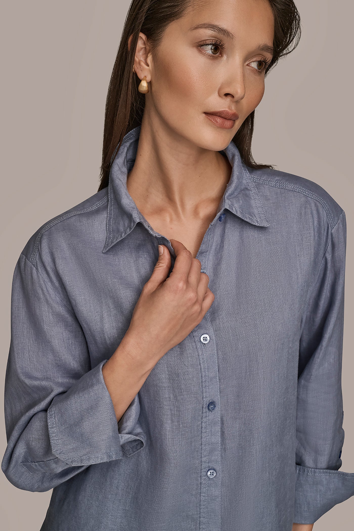 Tempest LONG SLEEVE SHIRT Donna Karan