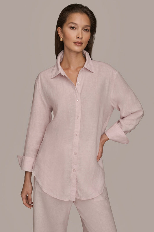 PINK WISTERIA LONG SLEEVE SHIRT Donna Karan