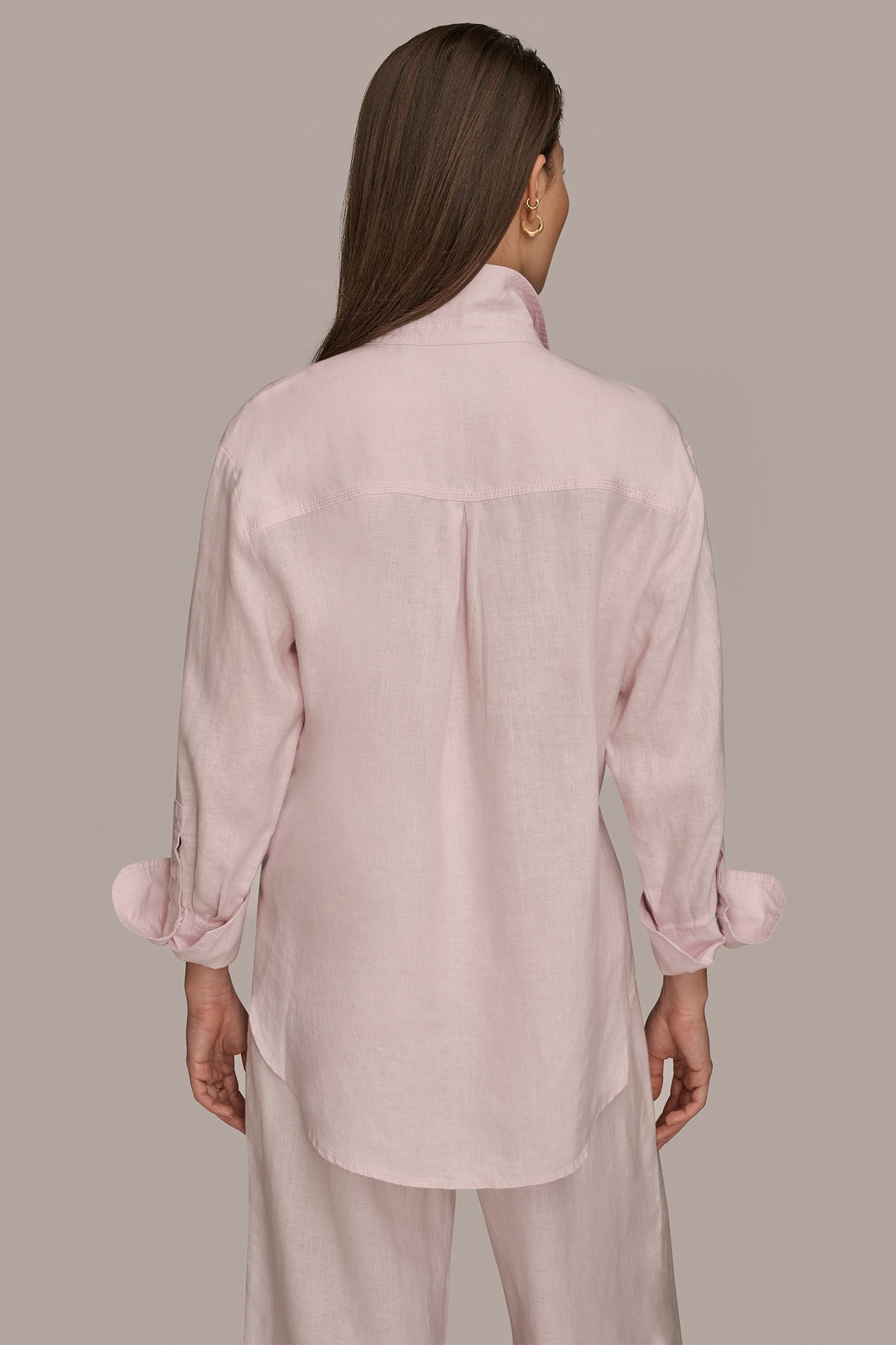PINK WISTERIA LONG SLEEVE SHIRT Donna Karan