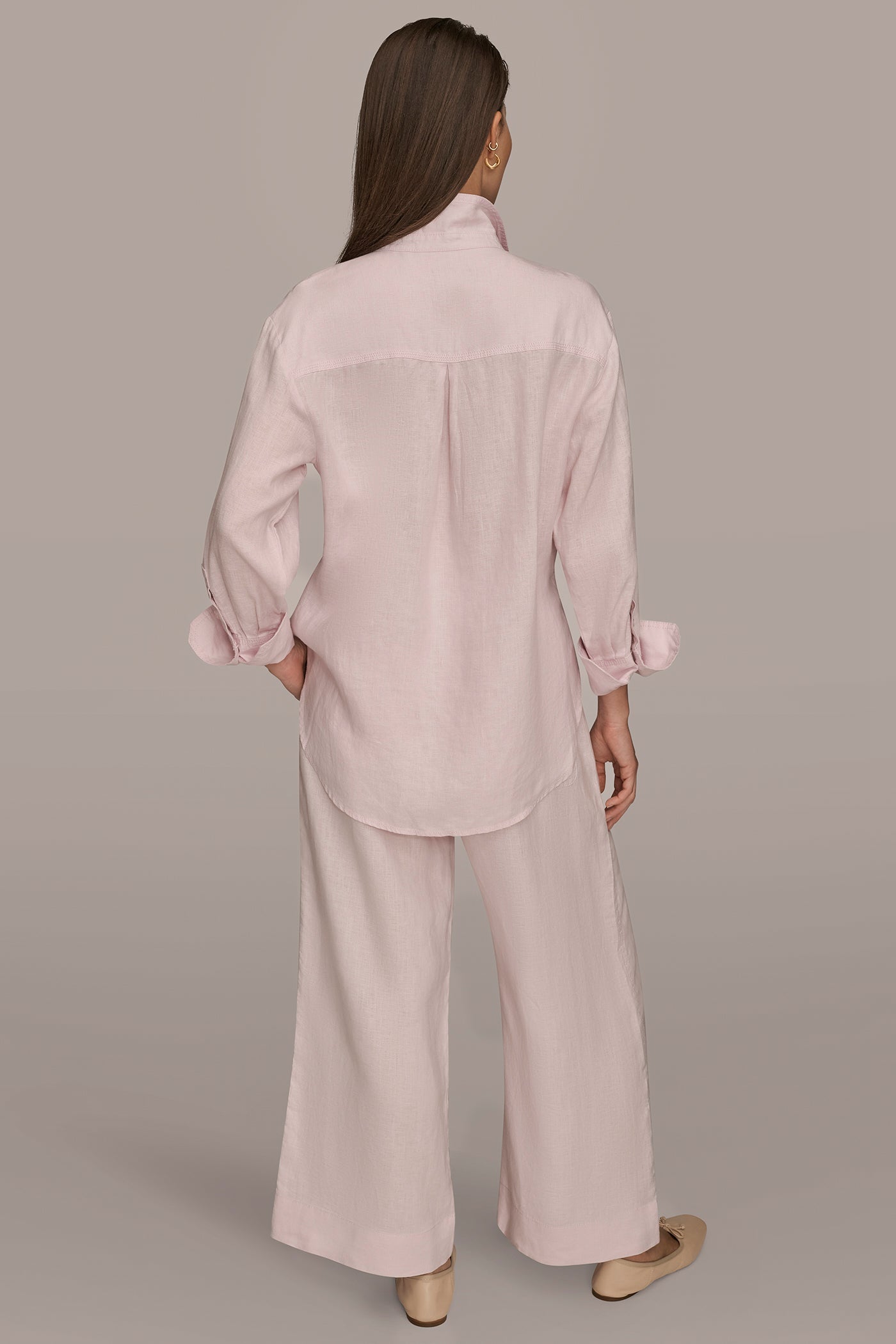 PINK WISTERIA LONG SLEEVE SHIRT Donna Karan
