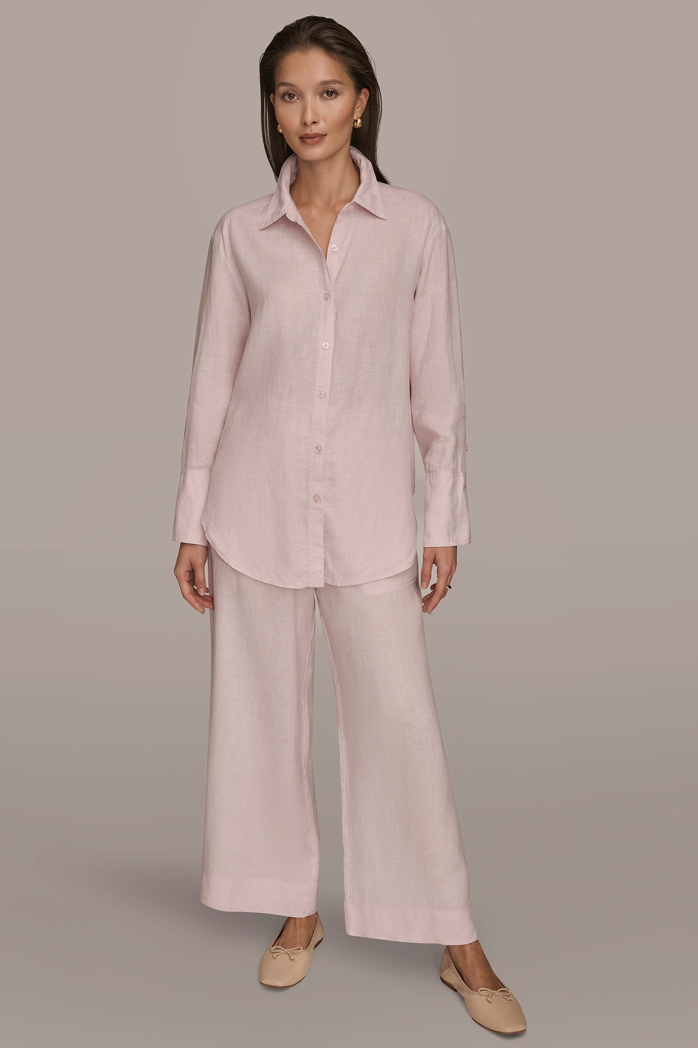 PINK WISTERIA LONG SLEEVE SHIRT Donna Karan