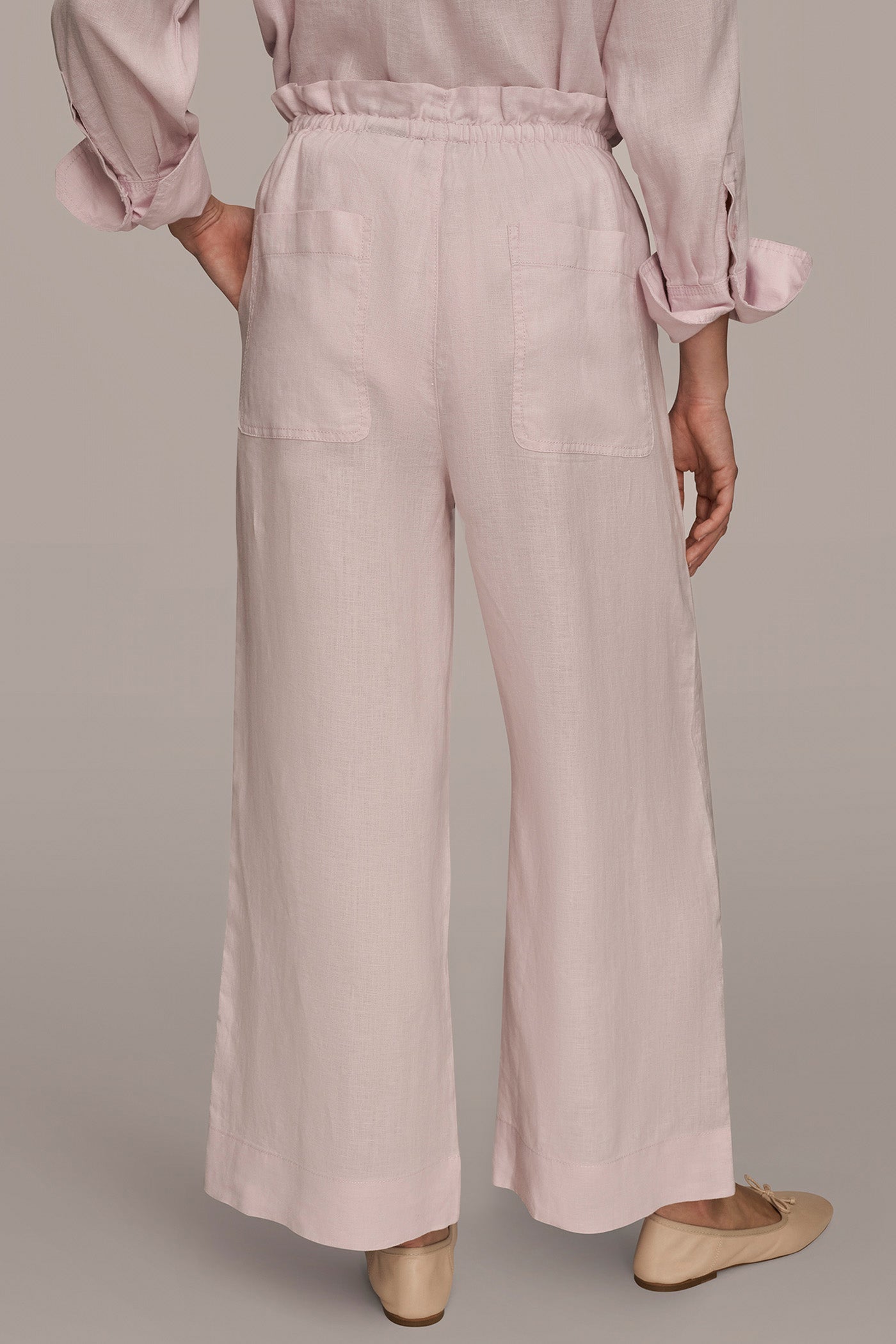 PINK WISTERIA HIGH-RISE PAPERBAG PANT Donna Karan