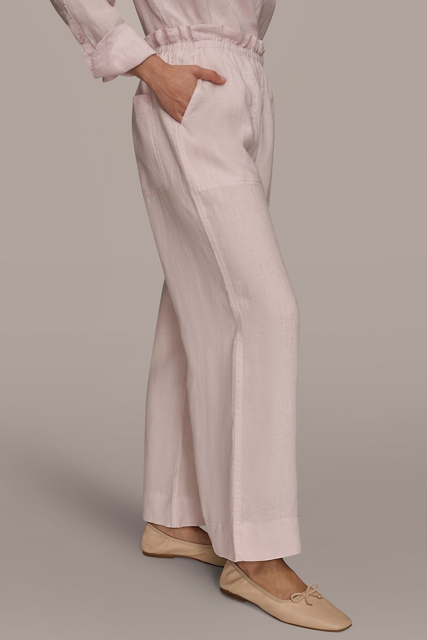 PINK WISTERIA HIGH-RISE PAPERBAG PANT Donna Karan