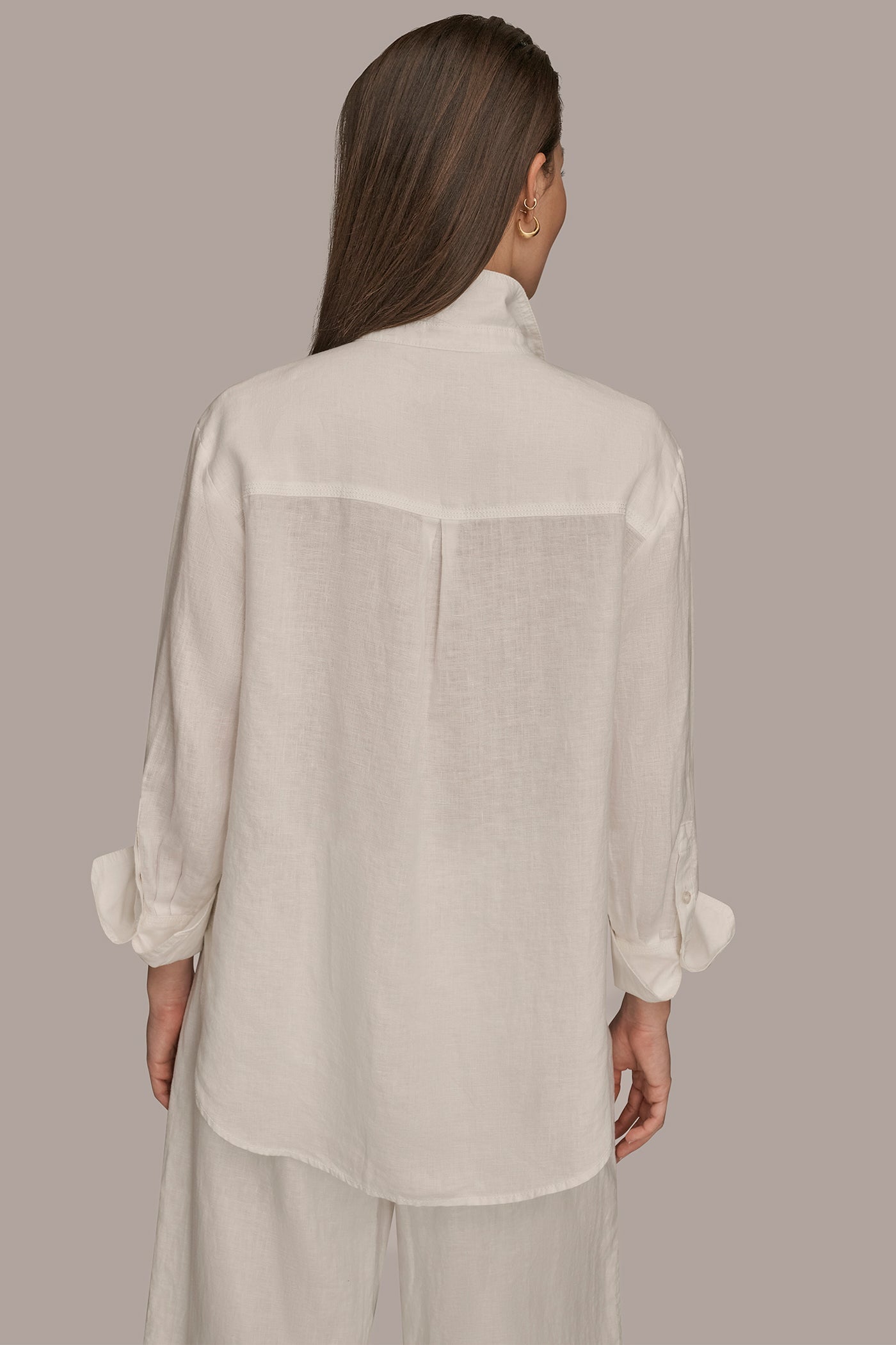 CREAM LONG SLEEVE SHIRT Donna Karan