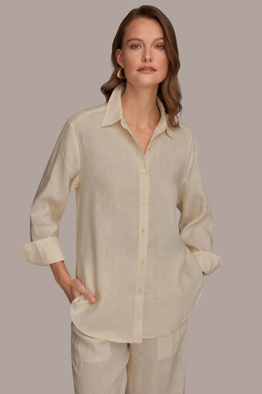Buttercream LONG SLEEVE SHIRT Donna Karan