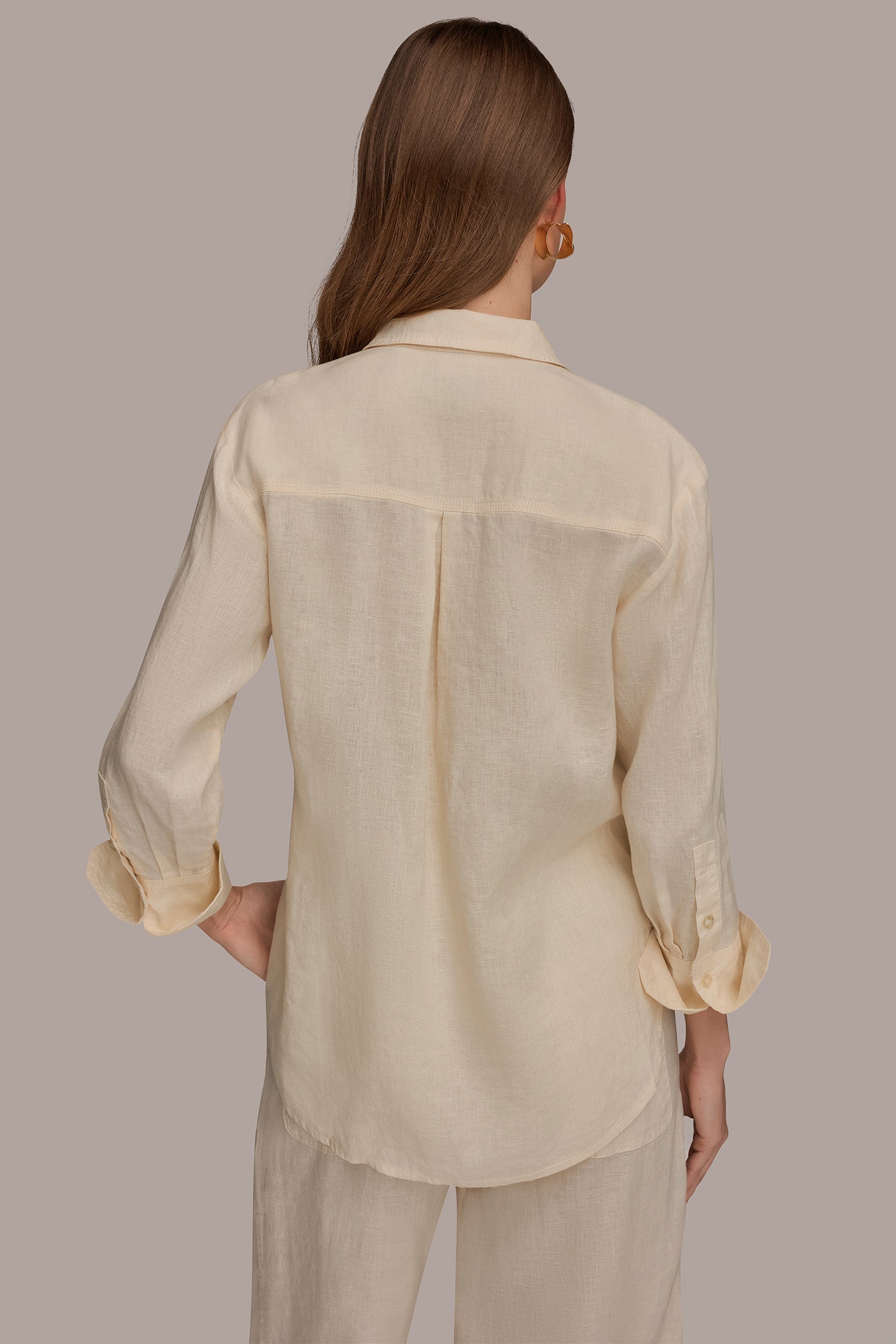 Buttercream LONG SLEEVE SHIRT Donna Karan