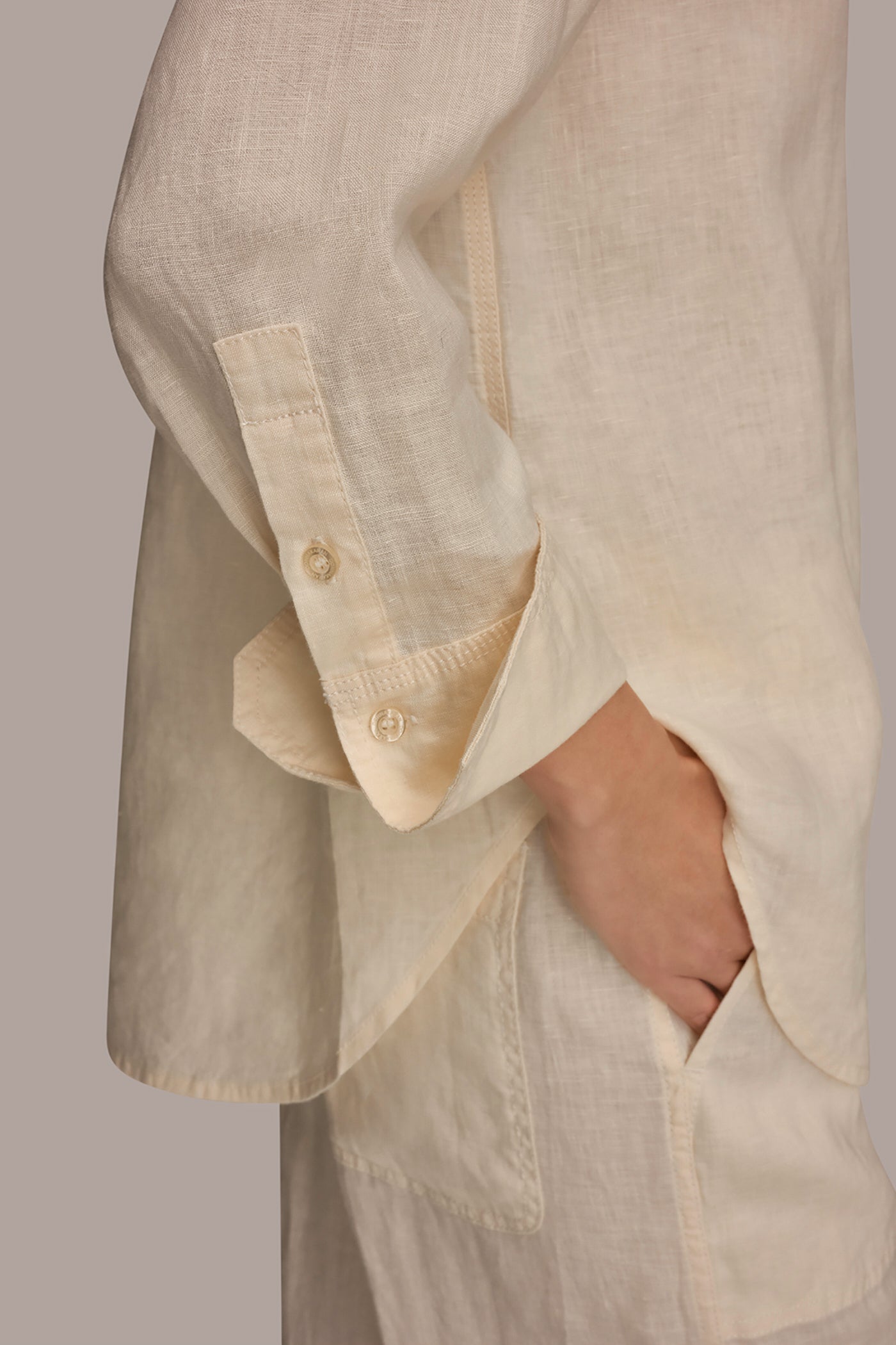 Buttercream LONG SLEEVE SHIRT Donna Karan