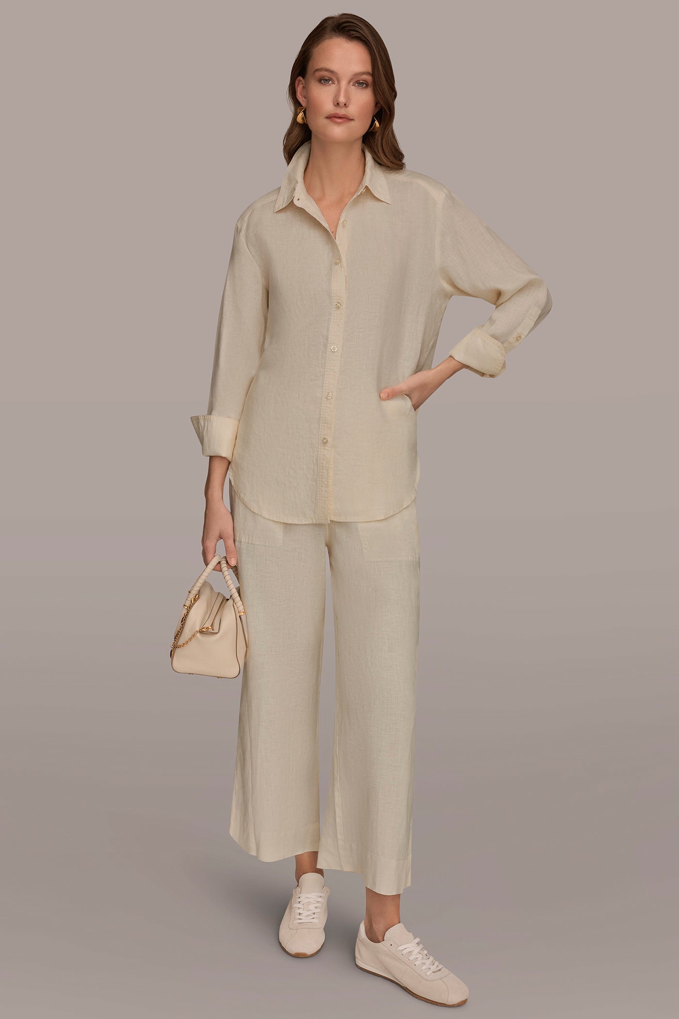 Buttercream LONG SLEEVE SHIRT Donna Karan