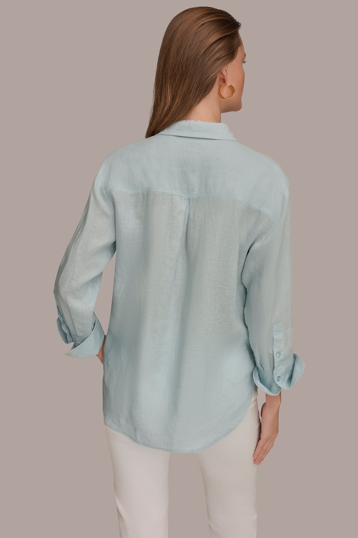 Sea Mist LONG SLEEVE SHIRT Donna Karan