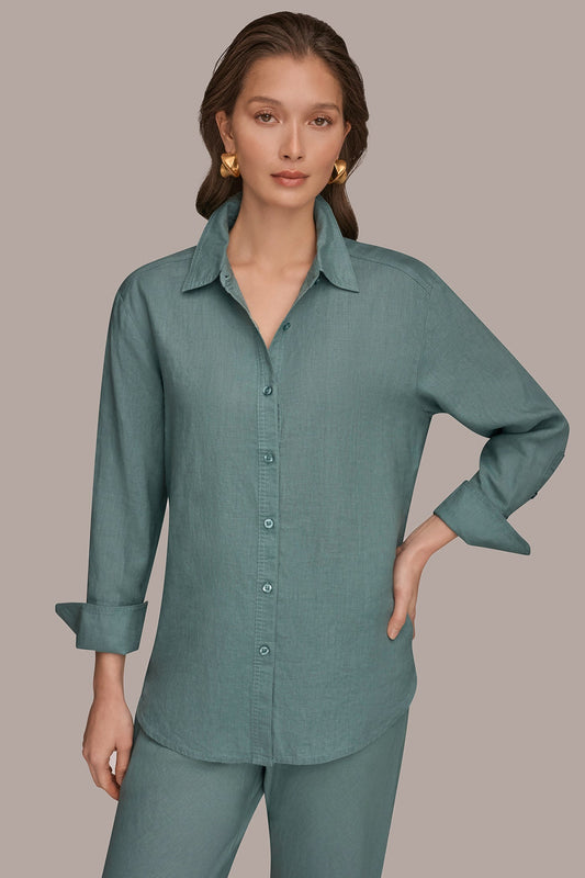 Waterlily LONG SLEEVE SHIRT Donna Karan