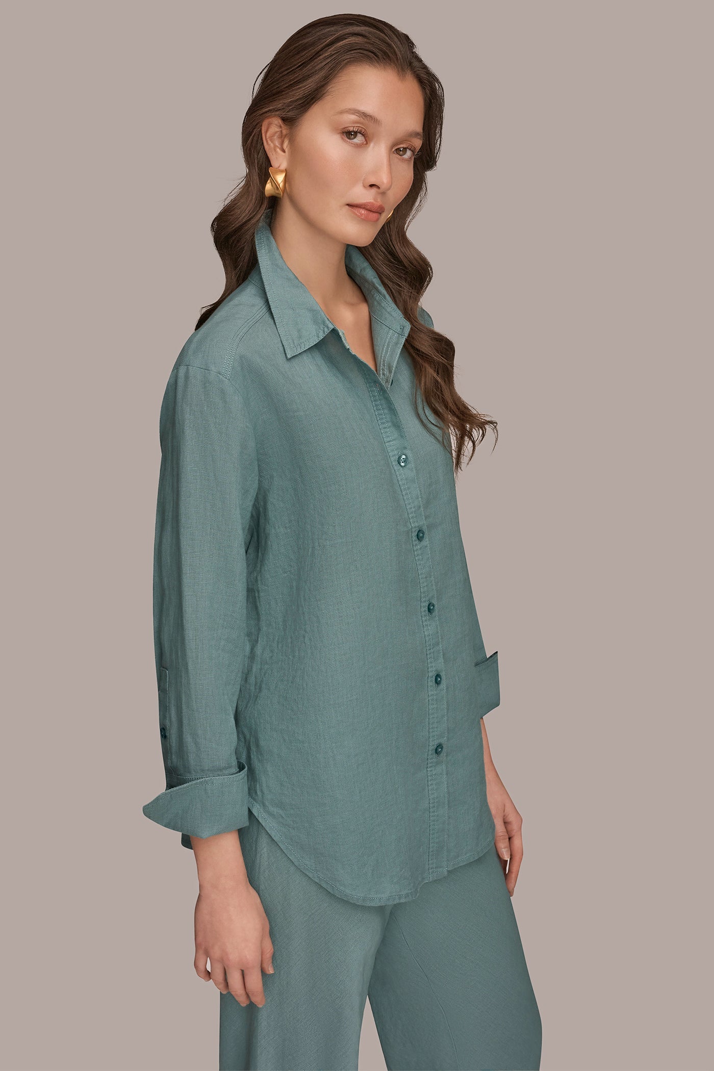 Waterlily LONG SLEEVE SHIRT Donna Karan