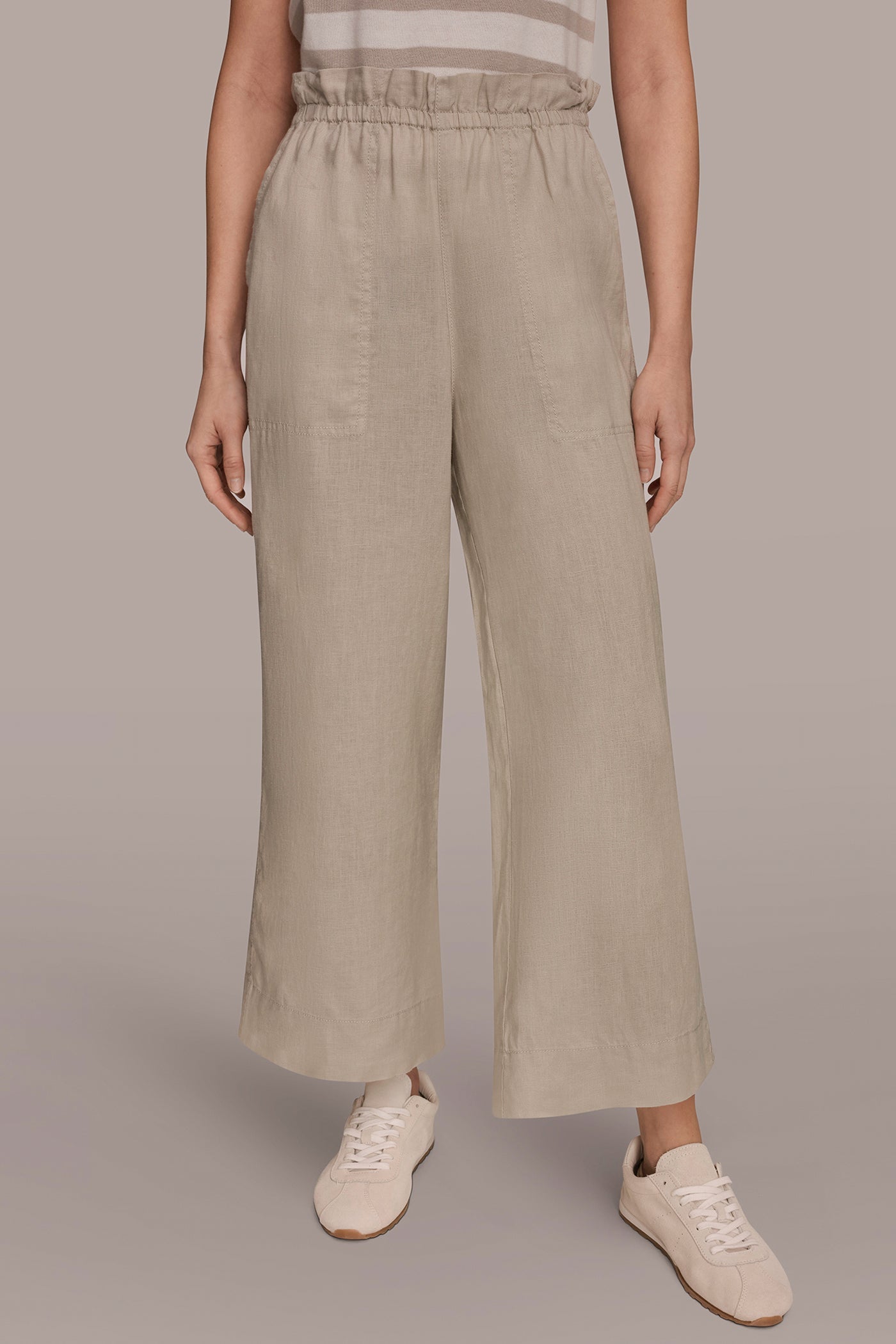 Tuscan Grey HIGH-RISE PAPERBAG PANT Donna Karan