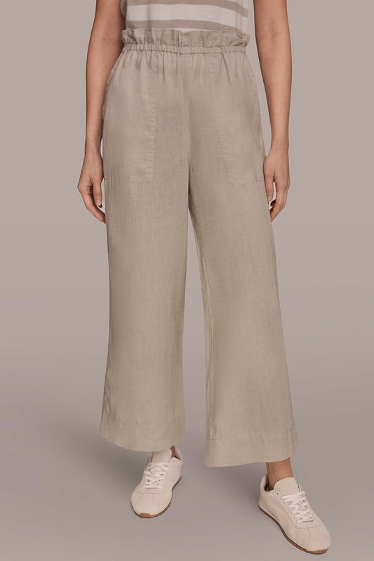 Tuscan Grey HIGH-RISE PAPERBAG PANT Donna Karan