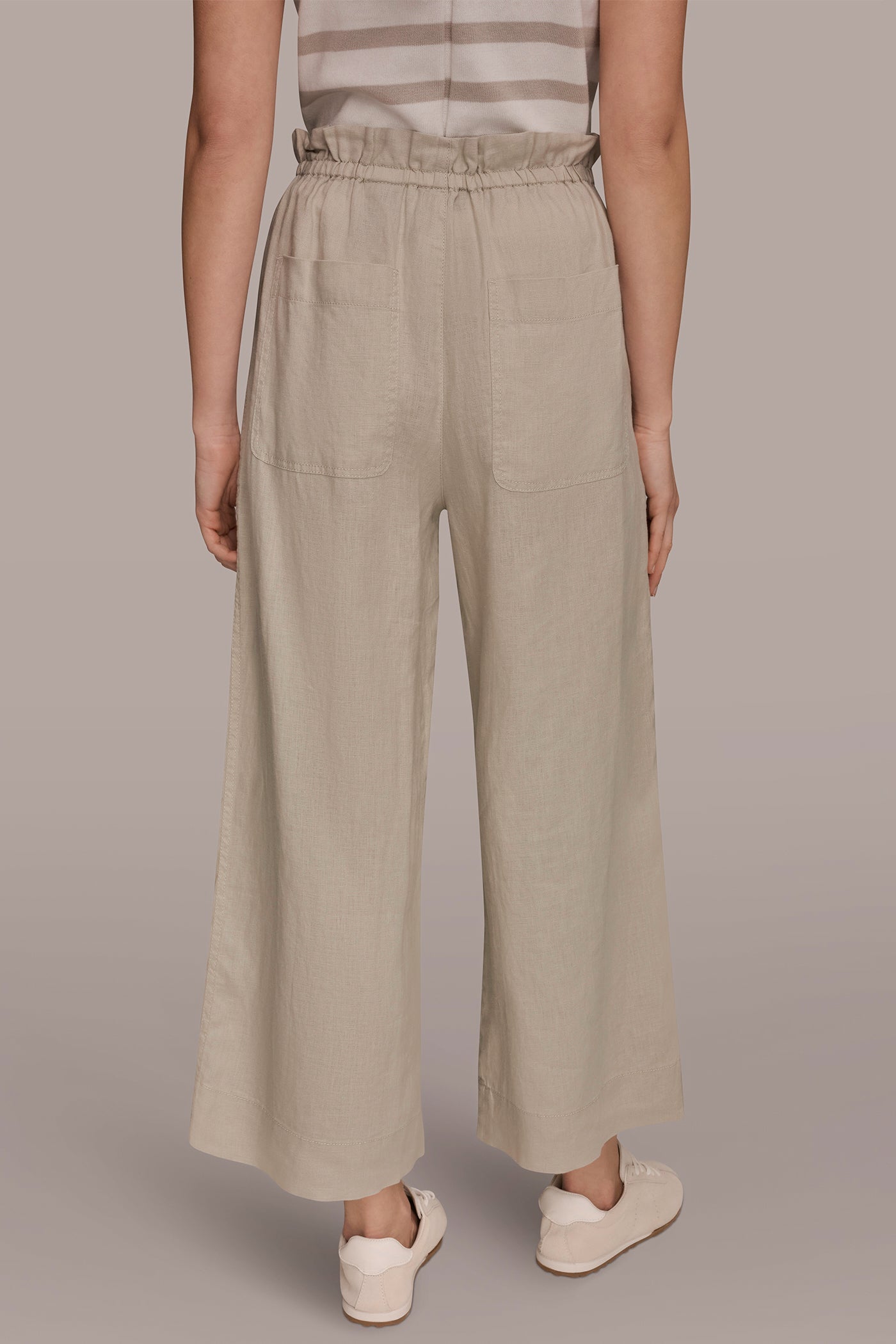 Tuscan Grey HIGH-RISE PAPERBAG PANT Donna Karan