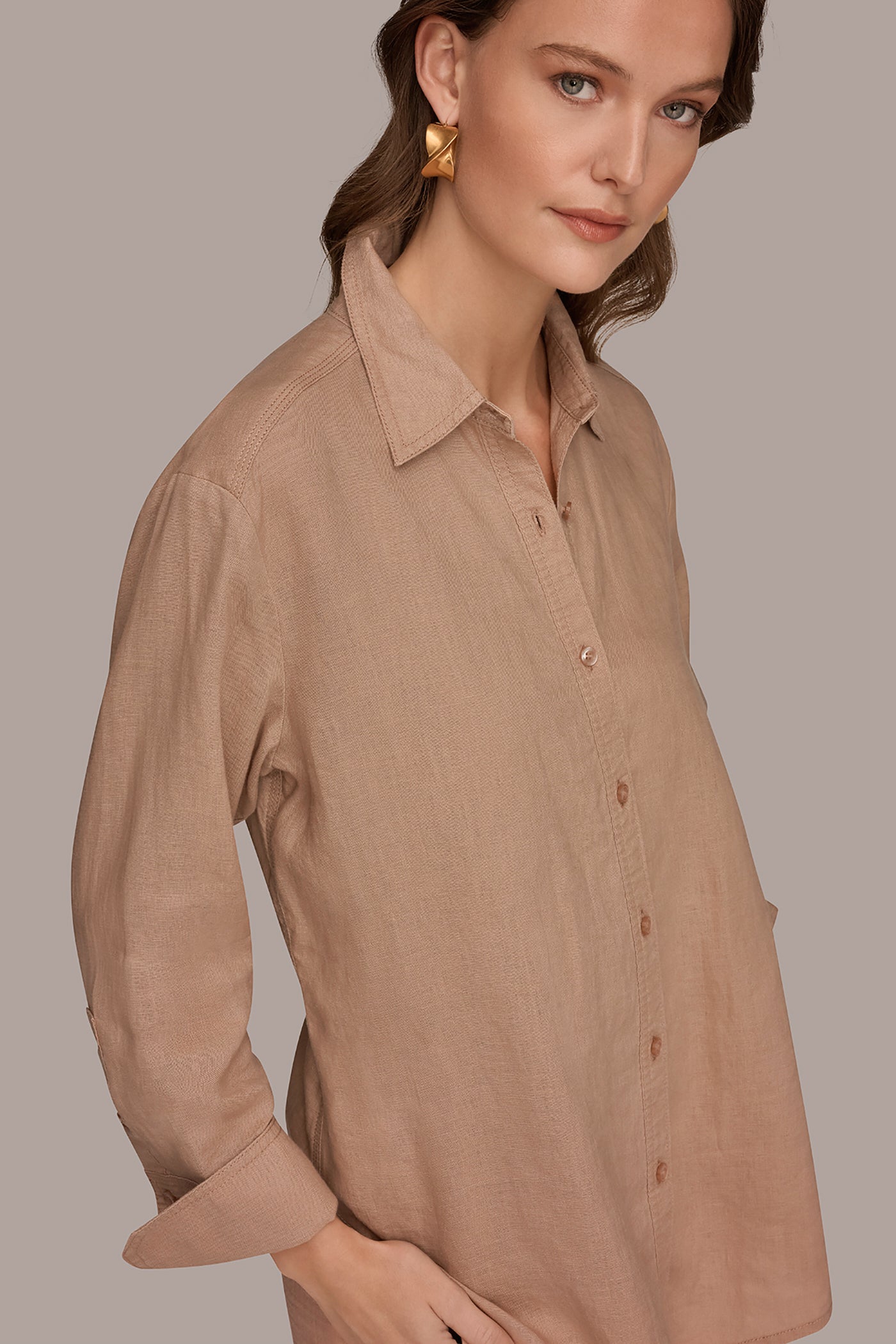 Umbria LONG SLEEVE SHIRT Donna Karan