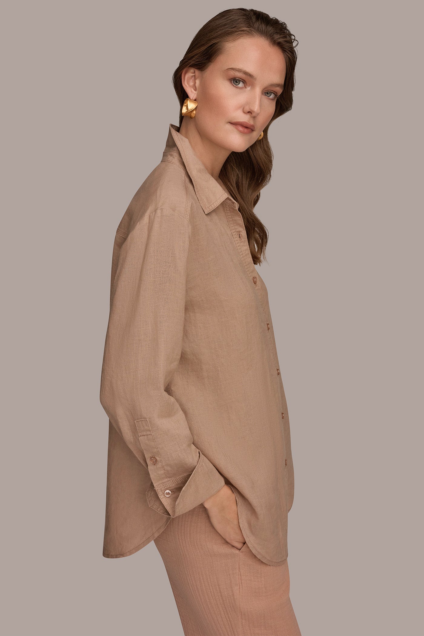 Umbria LONG SLEEVE SHIRT Donna Karan