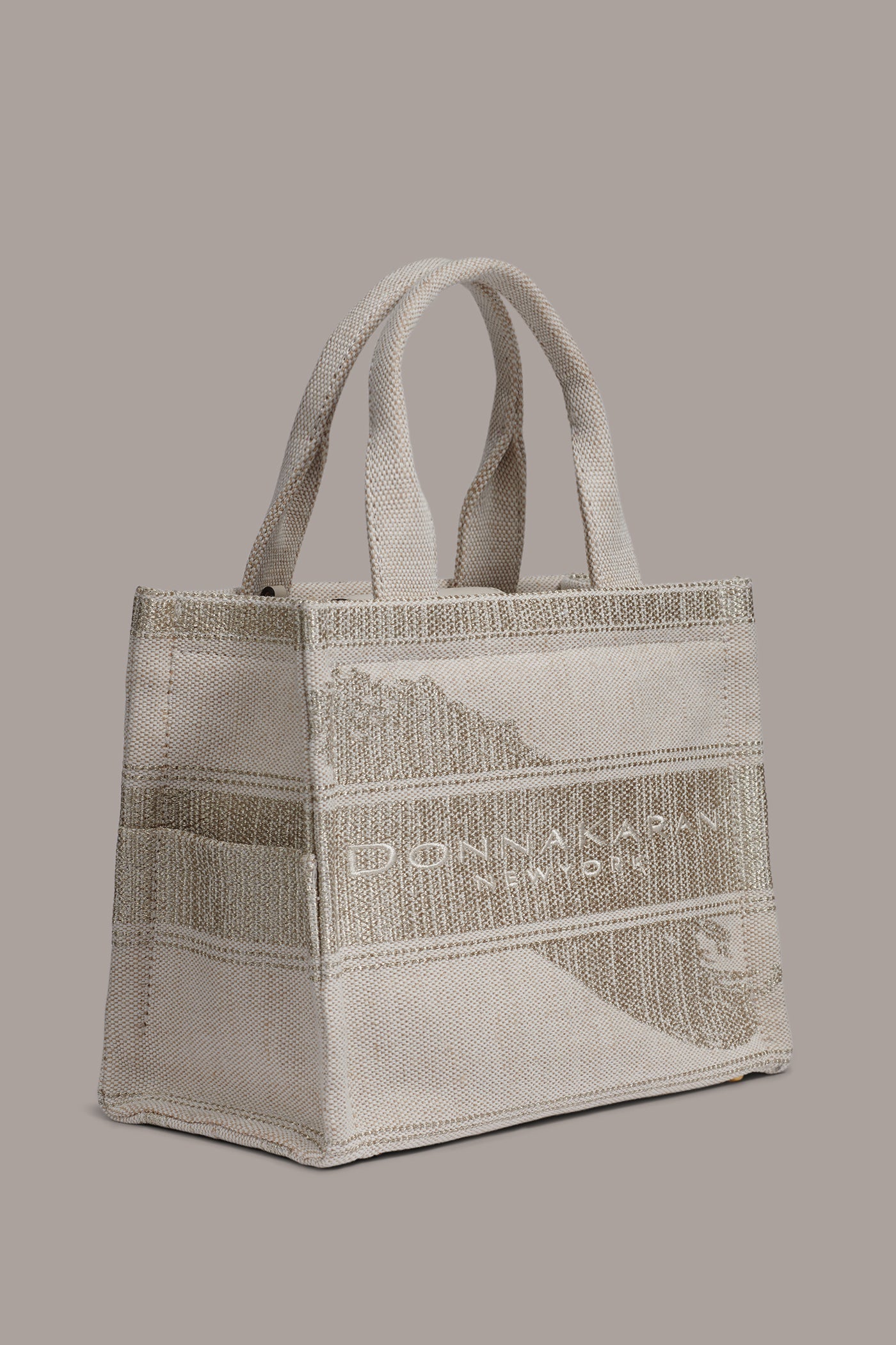 Neutral/Gold MERINO SMALL TOTE Donna Karan