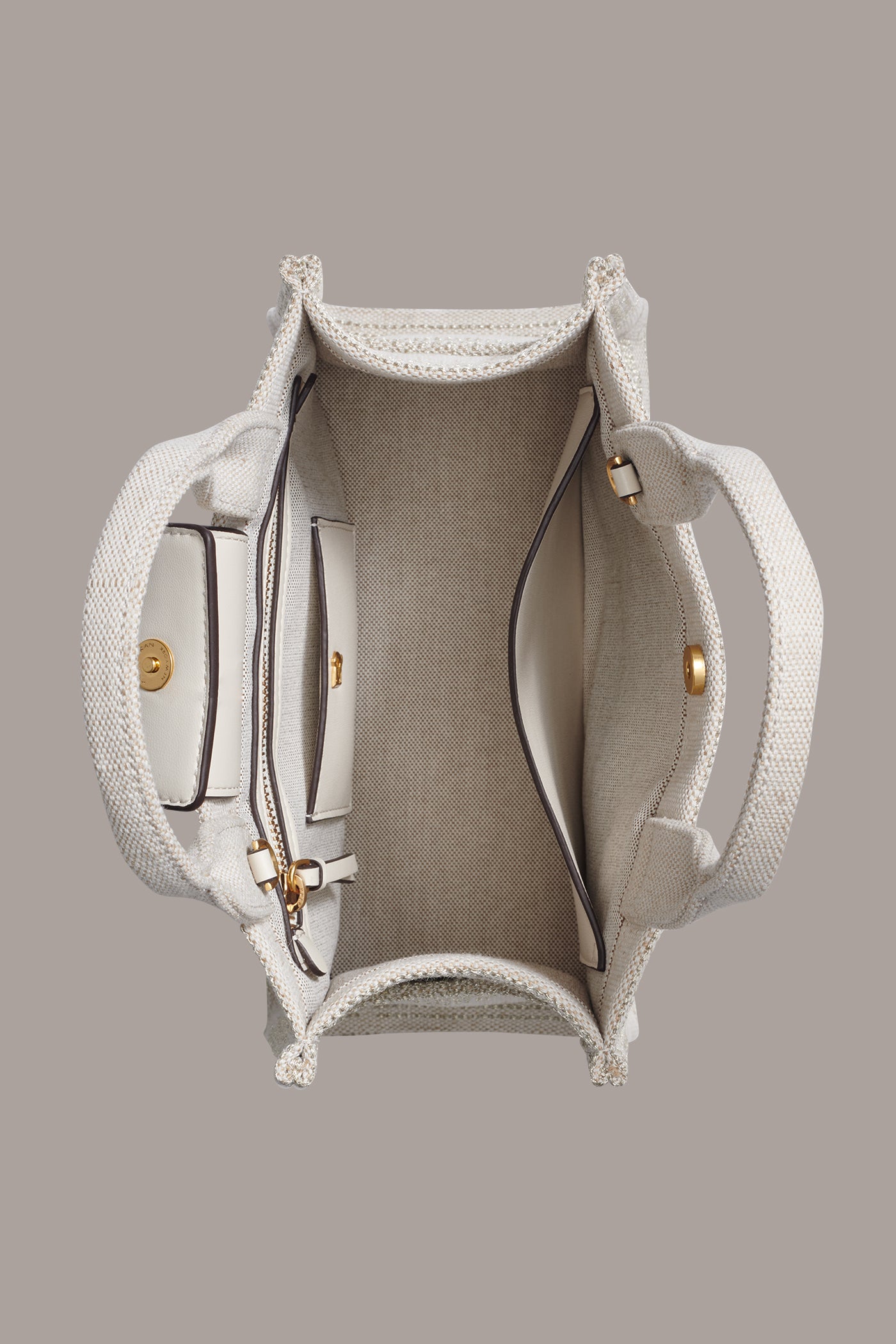 Neutral/Gold MERINO SMALL TOTE Donna Karan