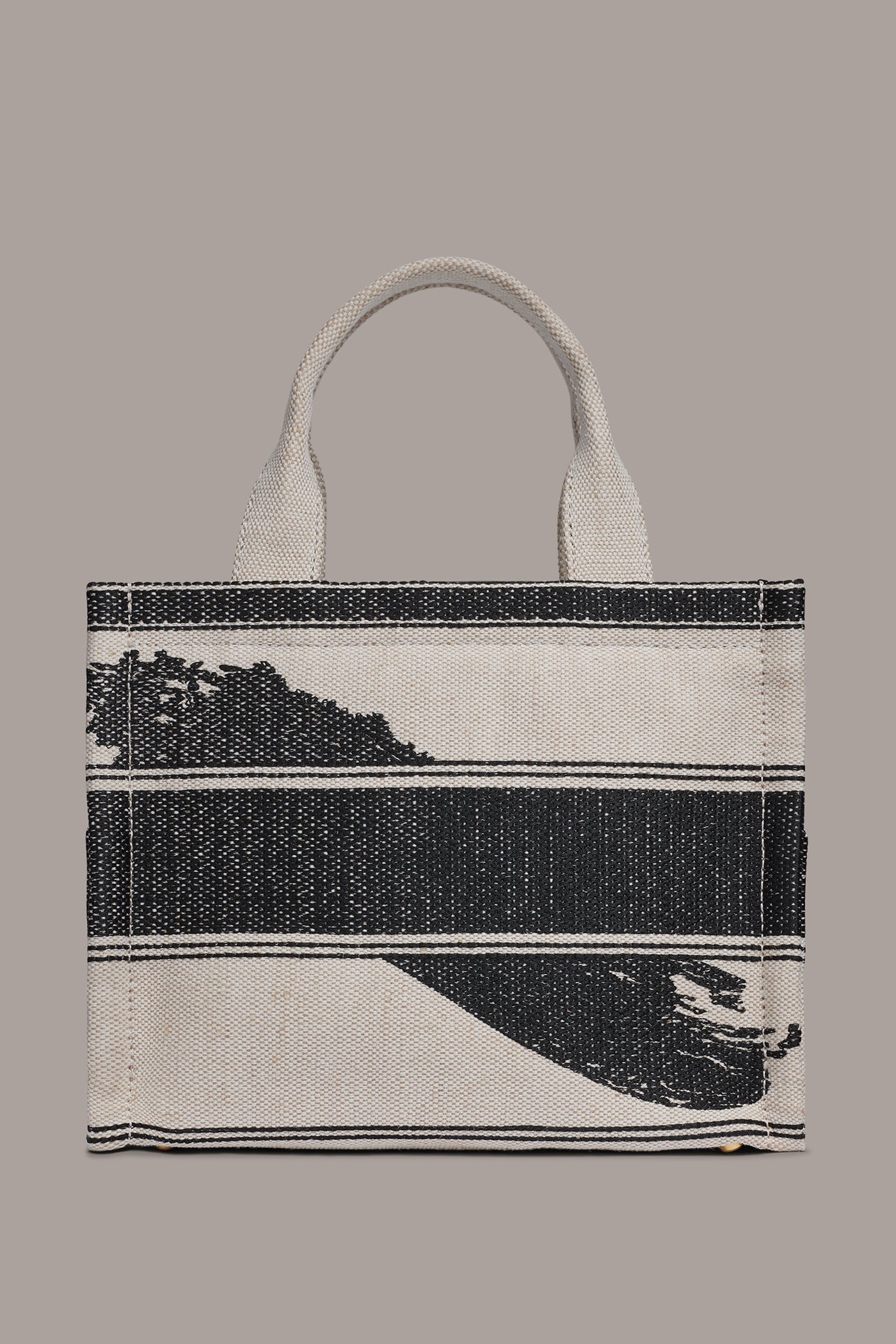 Neutral/Black MERINO SMALL TOTE Donna Karan