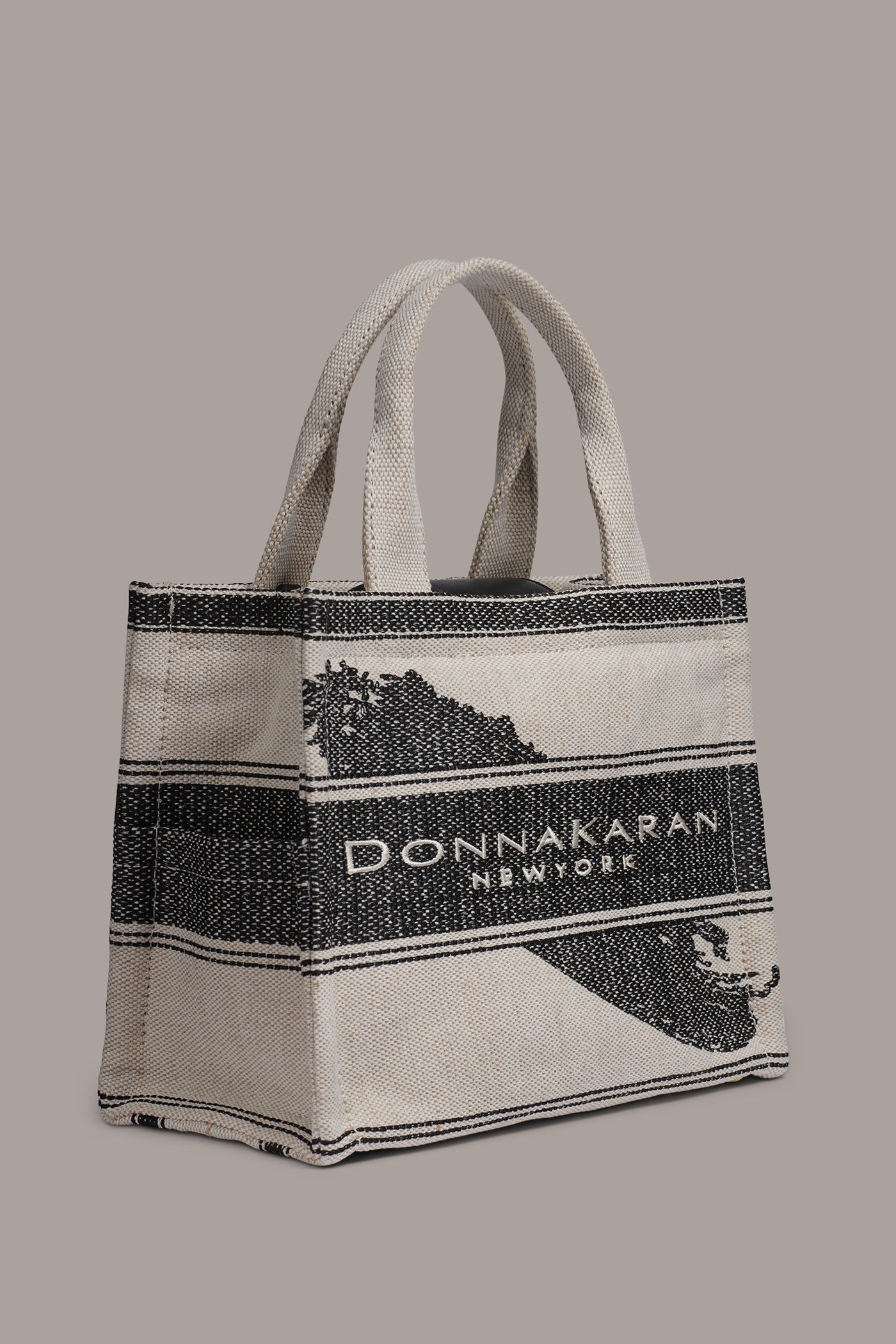 Neutral/Black MERINO SMALL TOTE Donna Karan